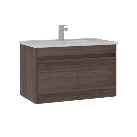 Norda Design Badrumsskåp med handfat Side 85 v2 Dörr 45 x 85 x 52 cm