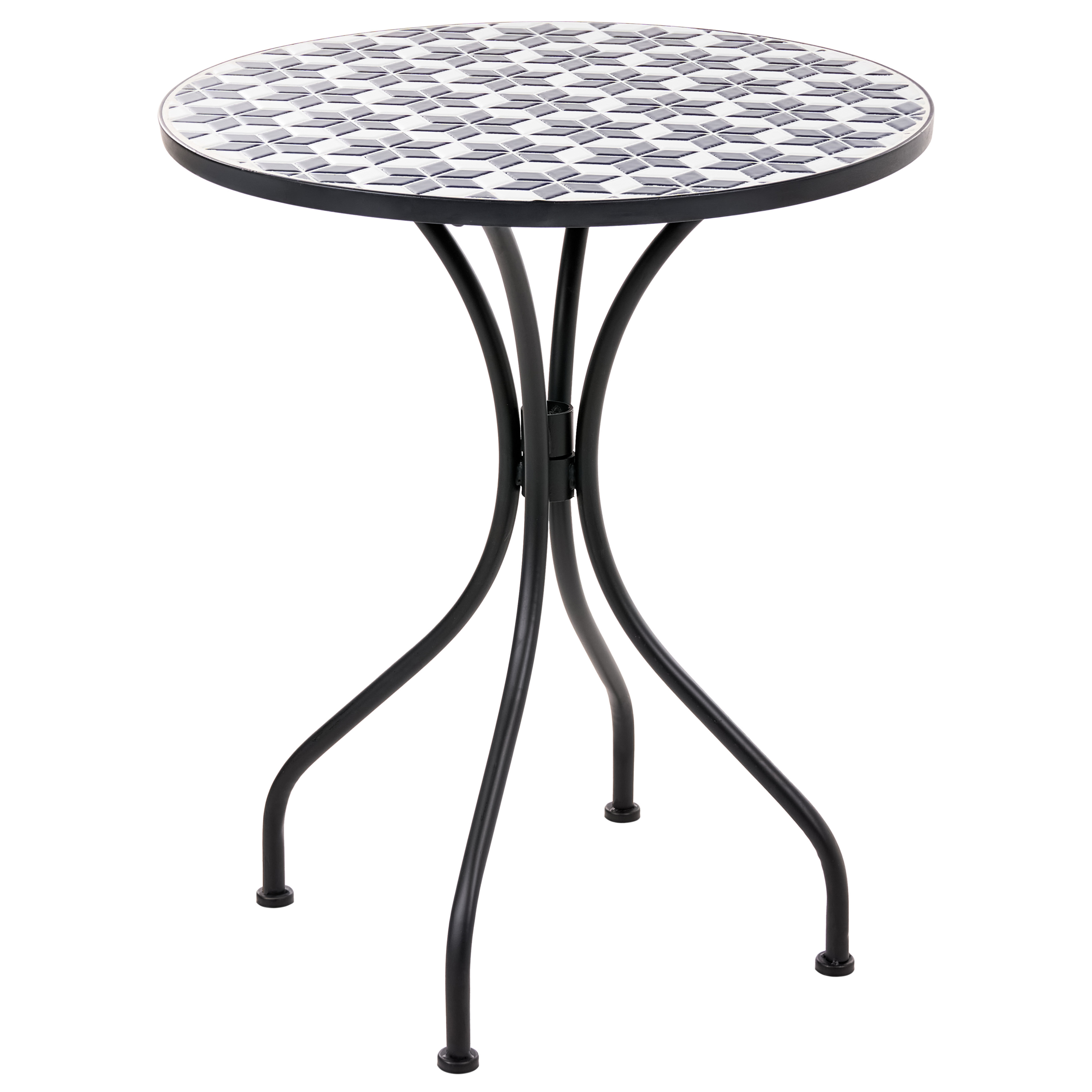 Bistrobord SIROLO 60 cm 60 cm Metall Vit/ Blå