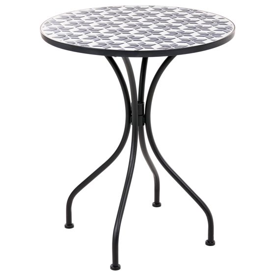 Bistrobord SIROLO 60 cm 60 cm Metall Vit/ Blå
