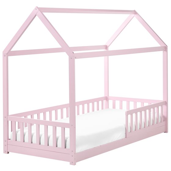 Barnsäng Hus Furu COSSAYE 90 x 200 cm Pastellrosa