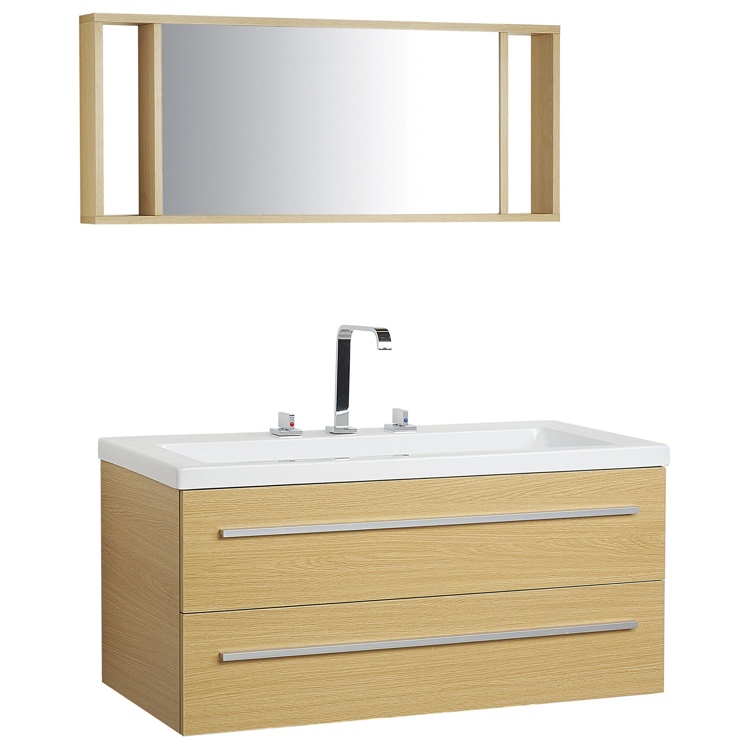 Badrumsmöbler med spegel ALMERIA Beige