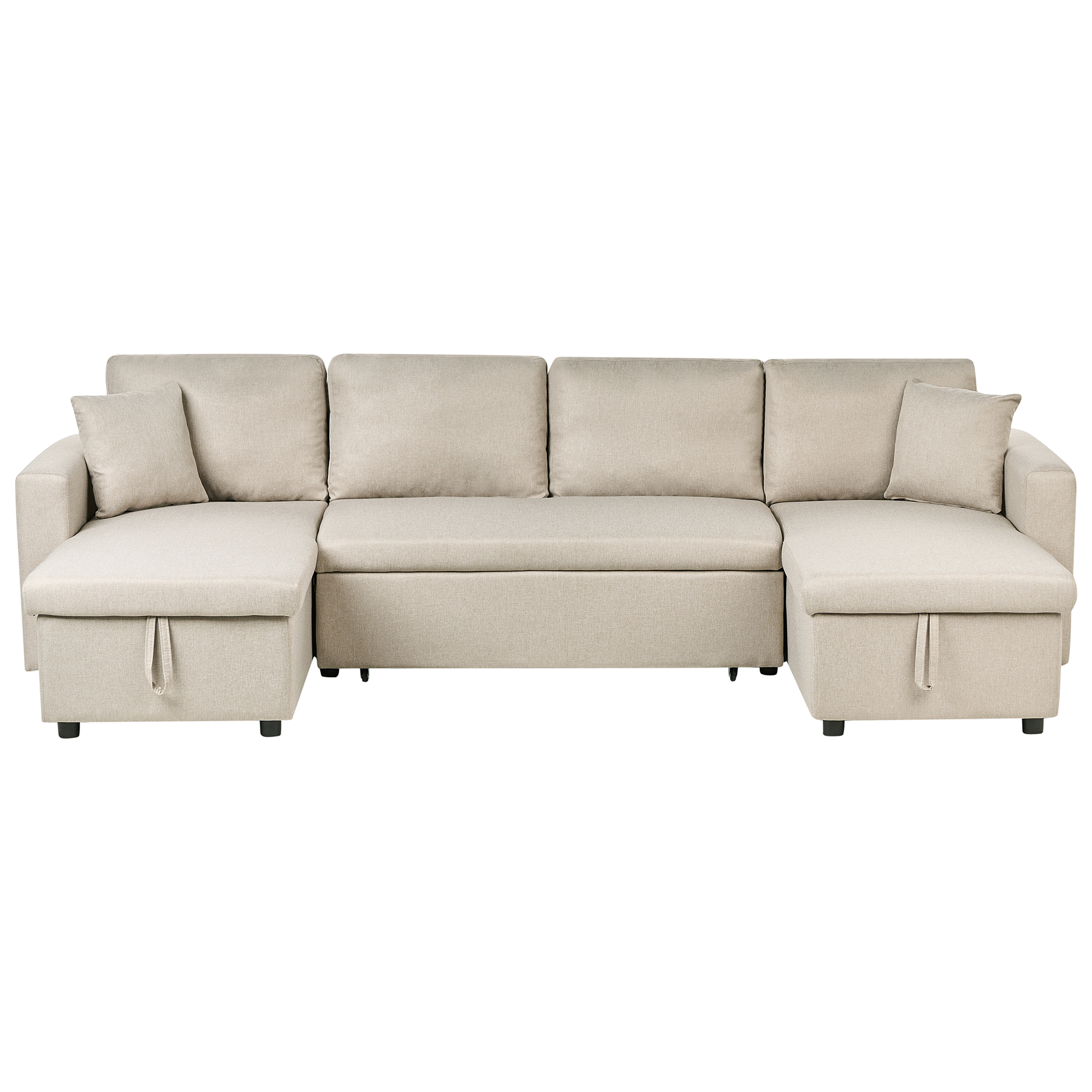 U-formad bäddsoffa 5-sits SOMMEN med förvaring Beige