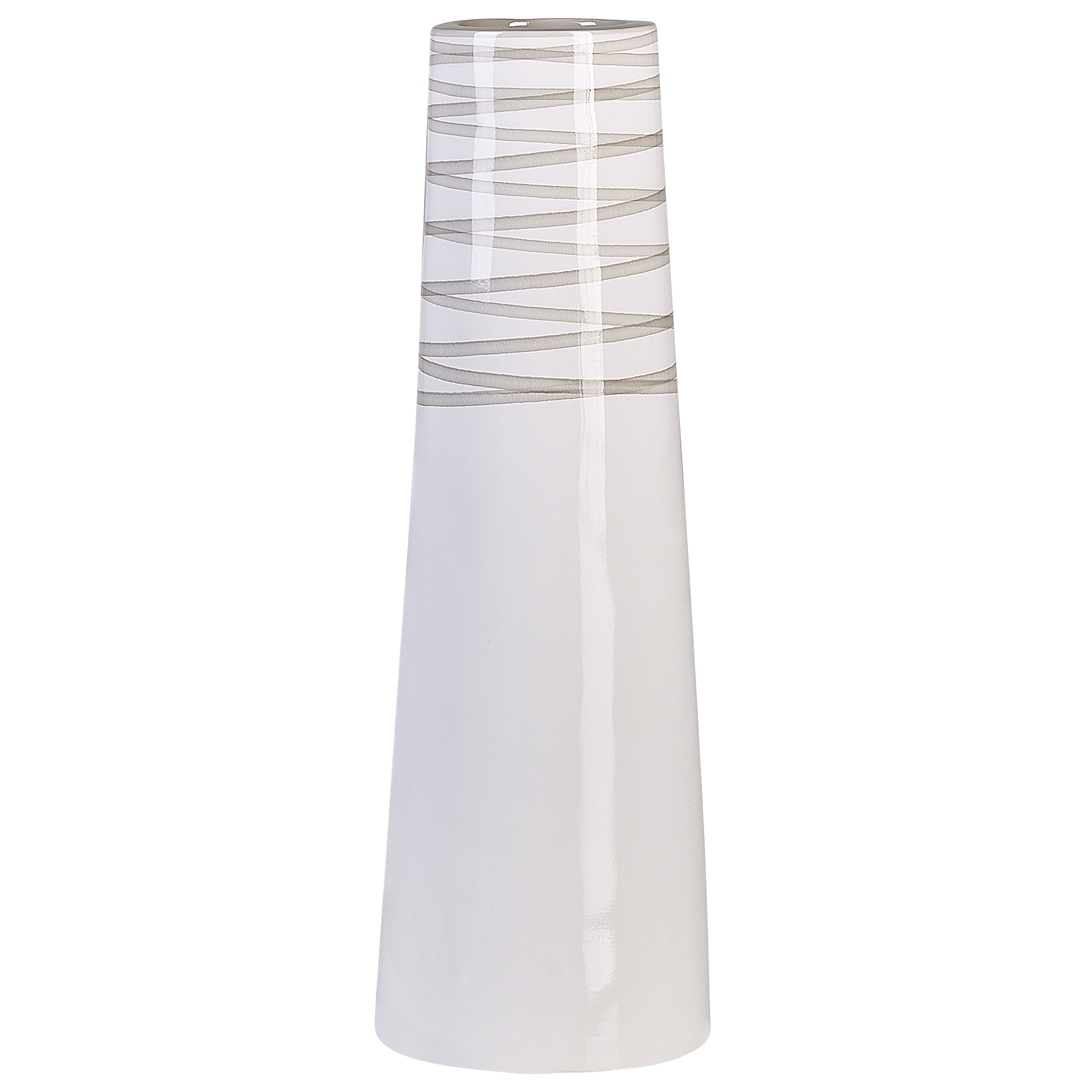 Dekorationsvas TARRAGONA 57 cm Keramik Vit