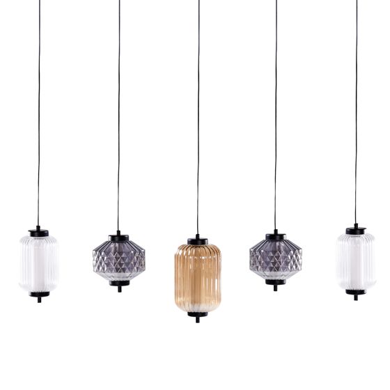 LED-pendellampa SULLANE LED Glas Flerfärgad