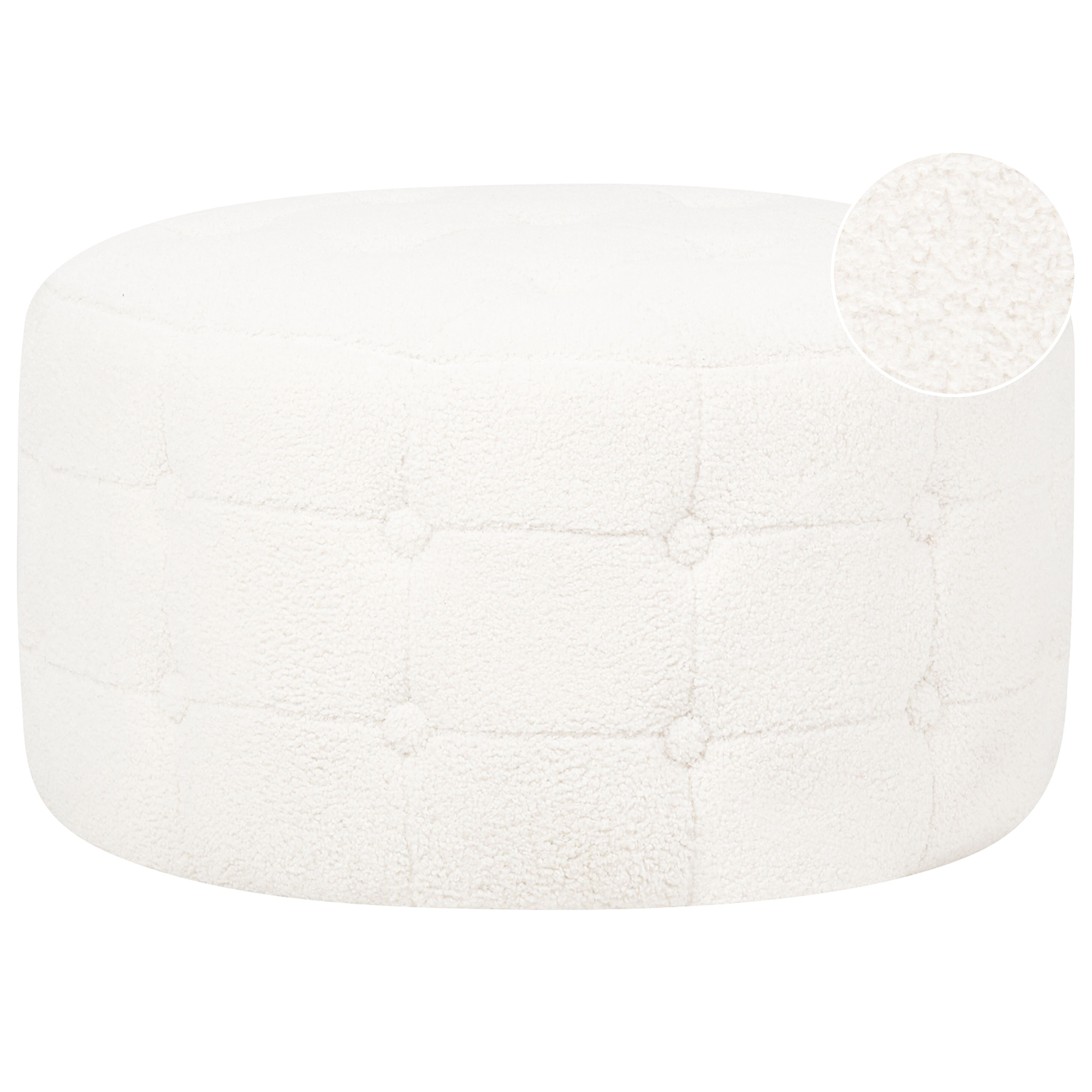 Sittpuff TAMPA Bouclé Vit