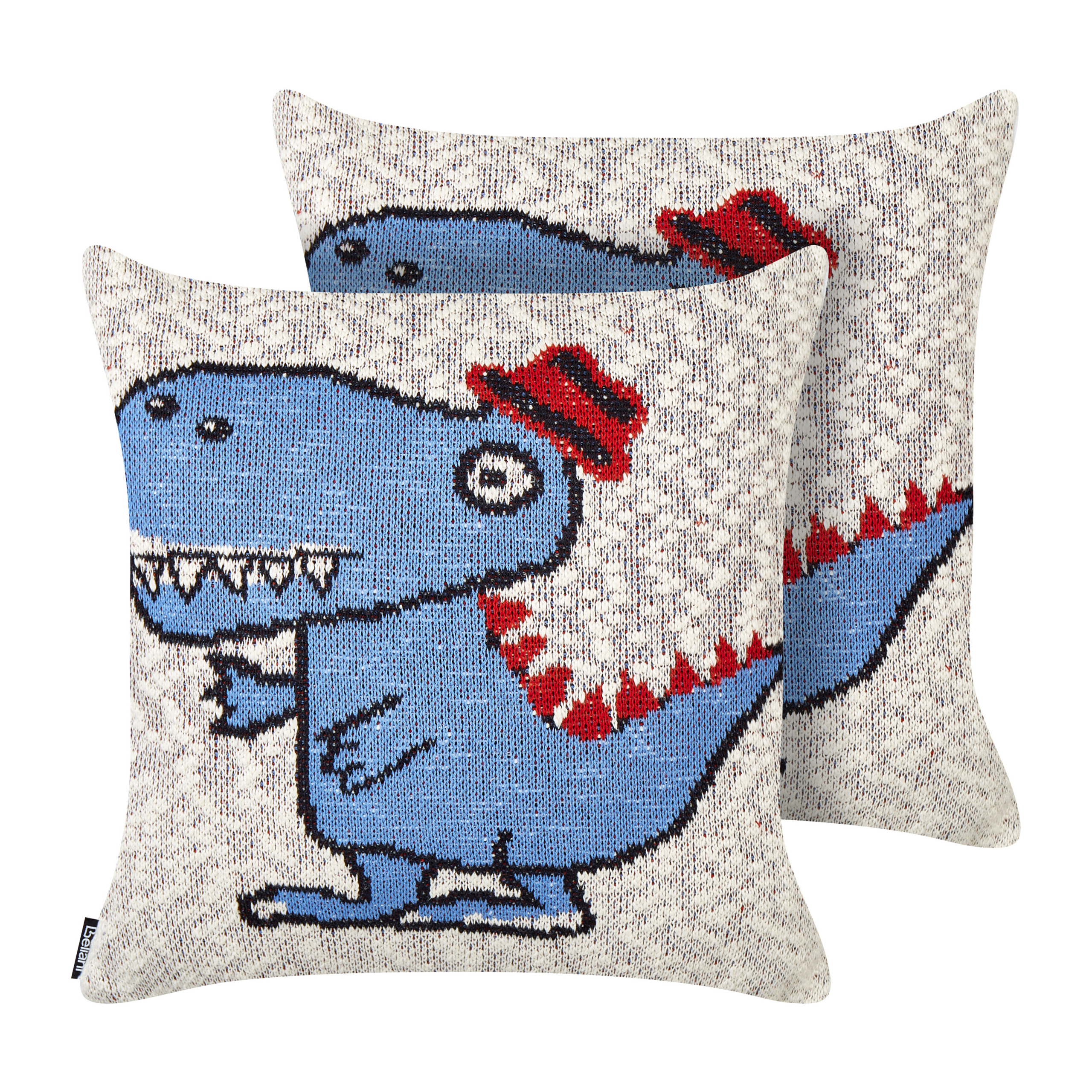 Set med 2 prydnadskuddar GAMBIR 45 x 45 cm Bomull Blå