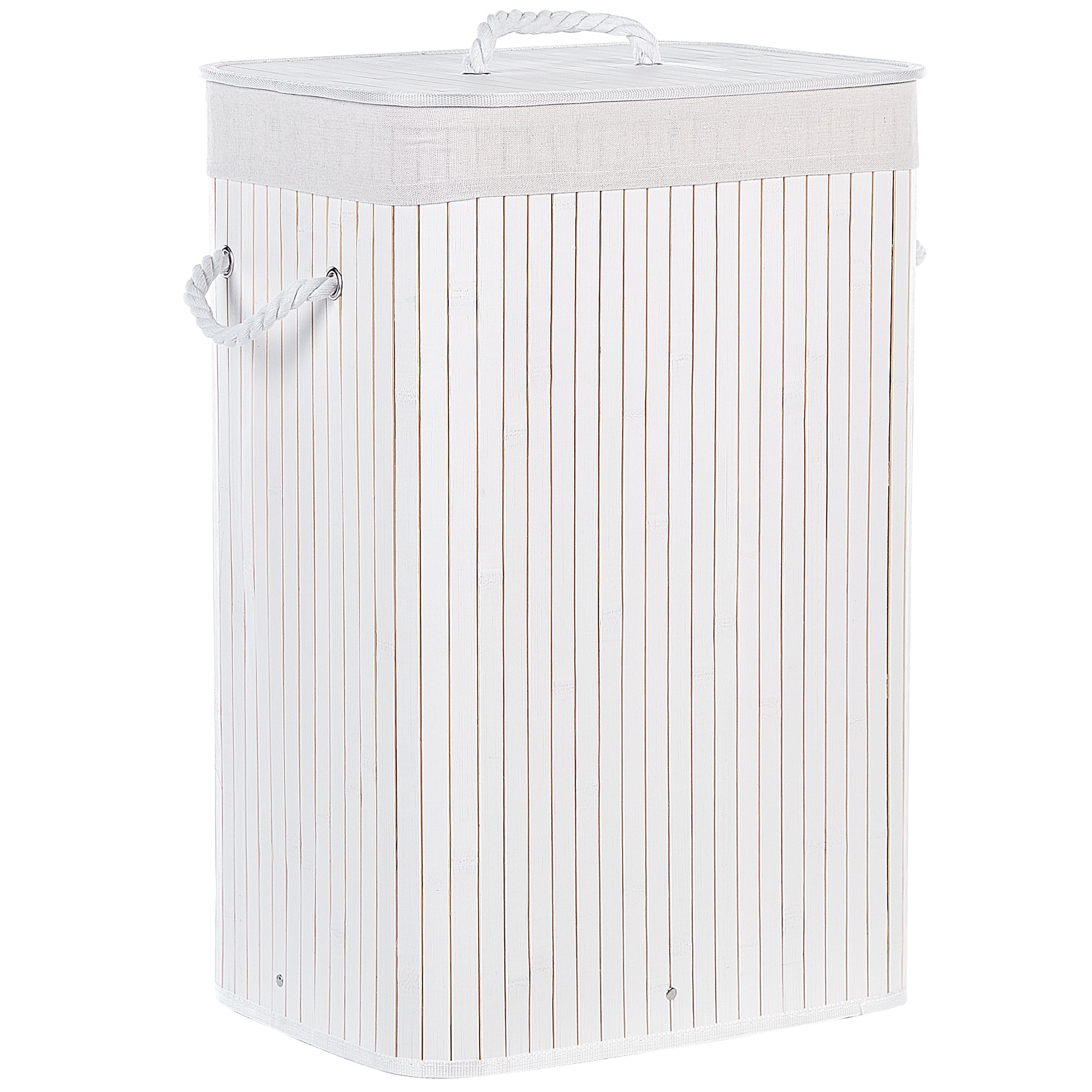 Tvättkorg KOMARI Bambu Vit 72 L