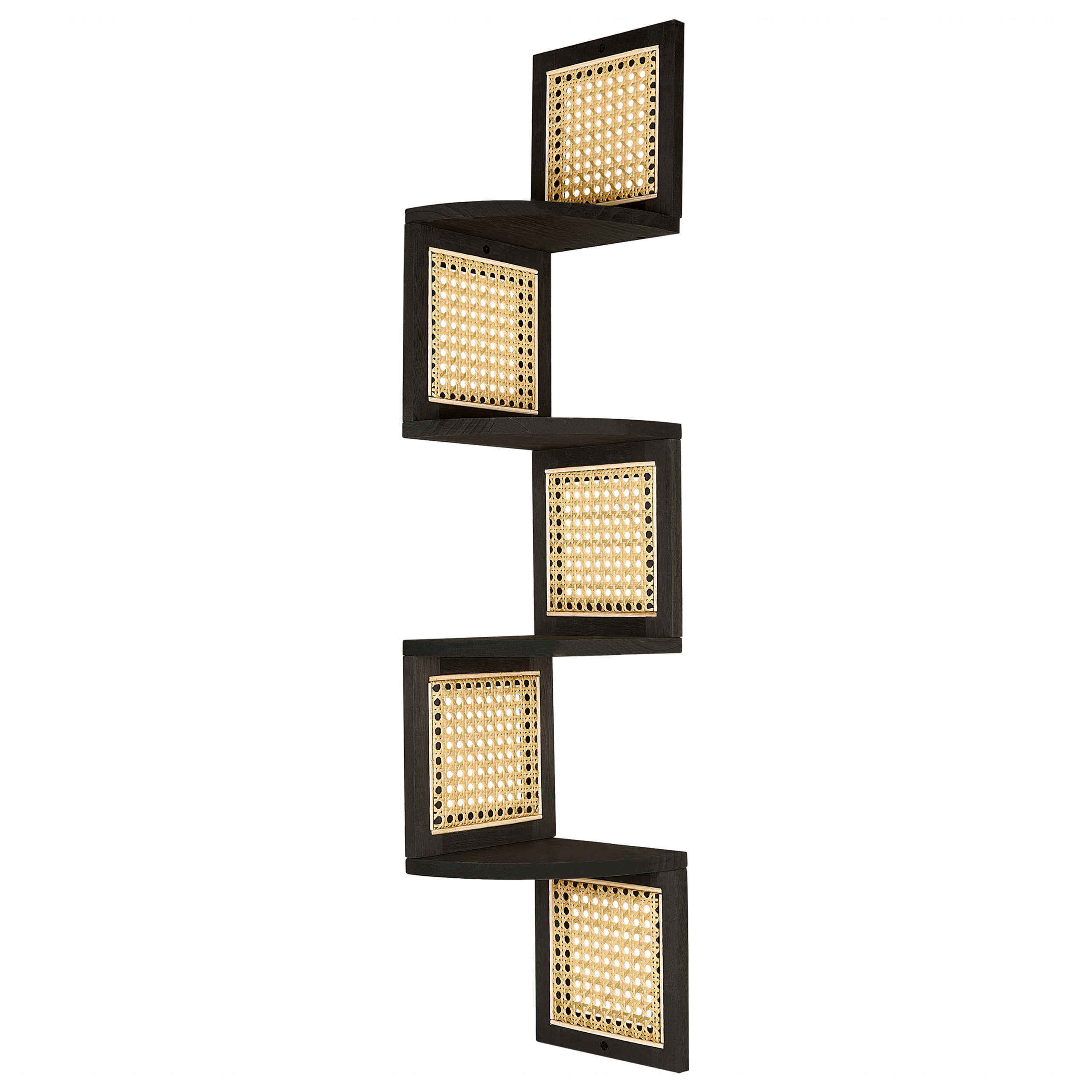 Hyllsystem med 4 hyllplan ALDER 101 cm Kejsarträ Svart