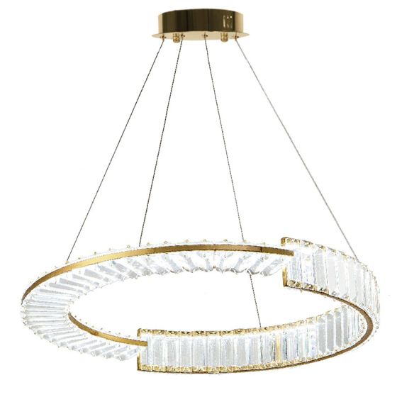 TOOLIGHT hängande taklampa LED APP1528-CP60 Guld 60x60x90cm
