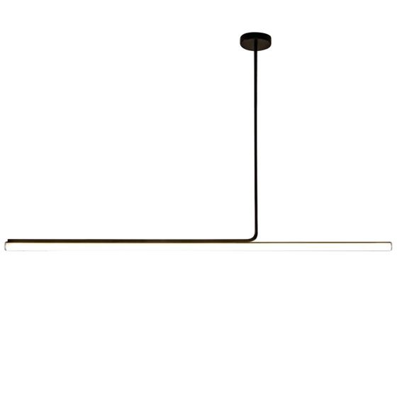 TOOLIGHT hängande taklampa LED APP1660-CP 140CM Svart 140,5x3x88cm