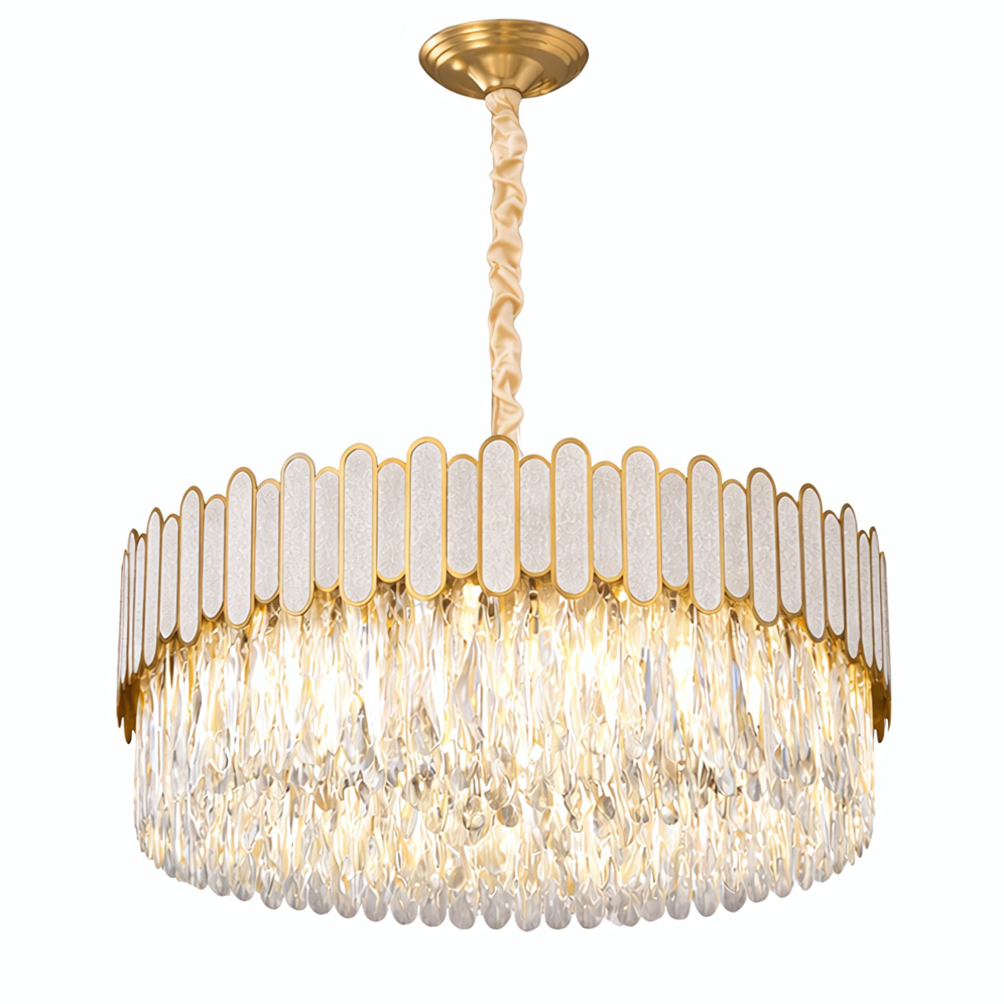 TOOLIGHT hängande taklampa APP1747-8CP 60cm Guld 58x58x4cm