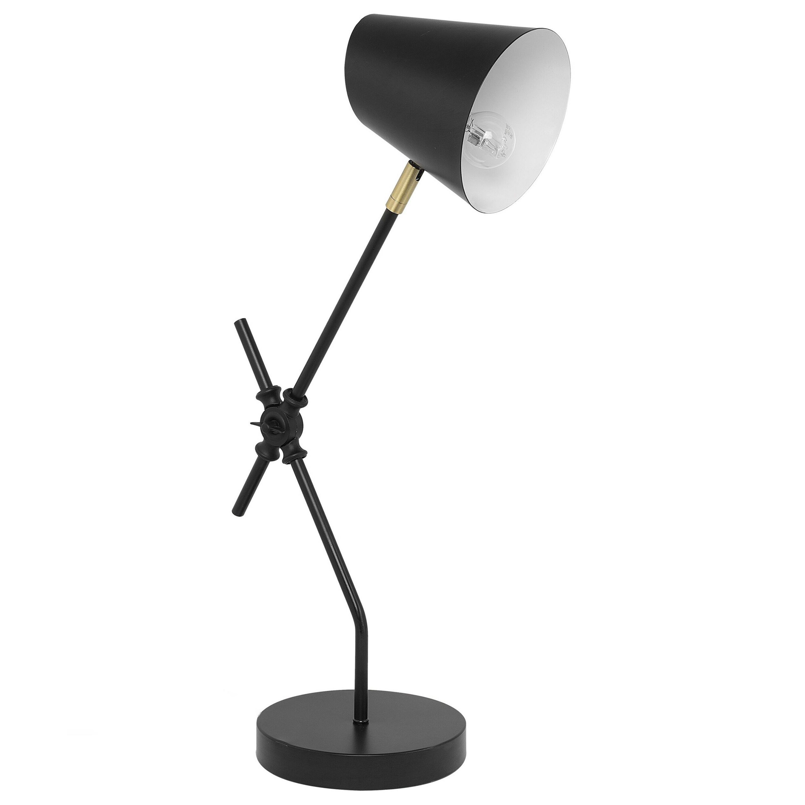 Skrivbordslampa HORTON Justerbar Metall Svart