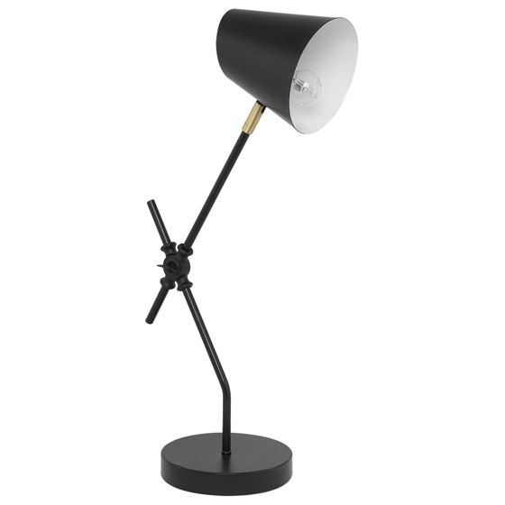 Skrivbordslampa HORTON Justerbar Metall Svart