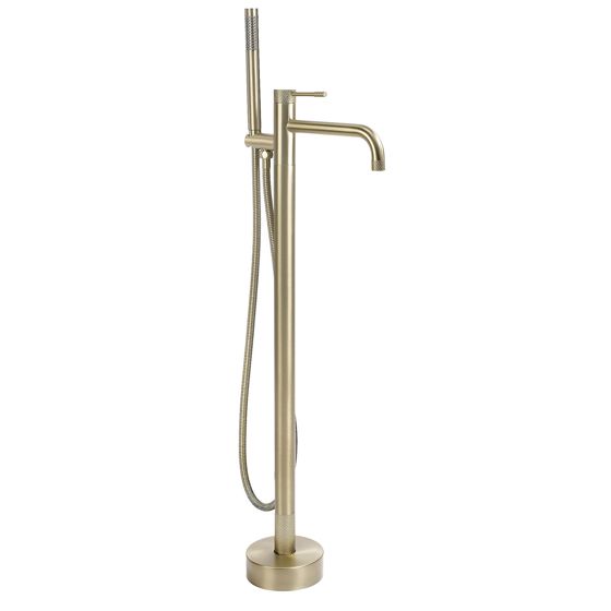 REA Golvmonterad Badkarsblandare Venti Borstat Guld, 26x16x115cm