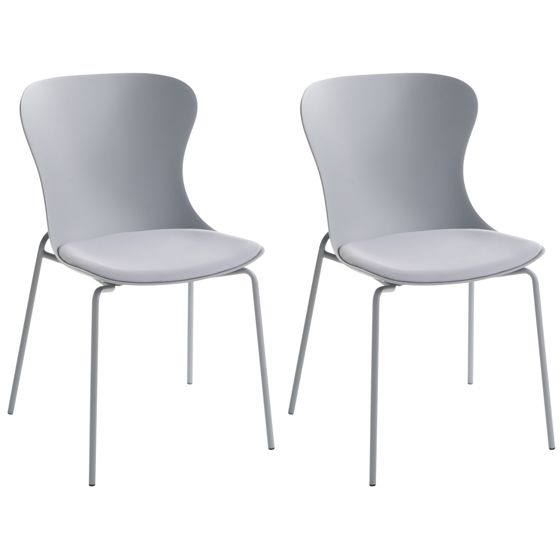 Set med 2 matstolar PITSBURG Grå