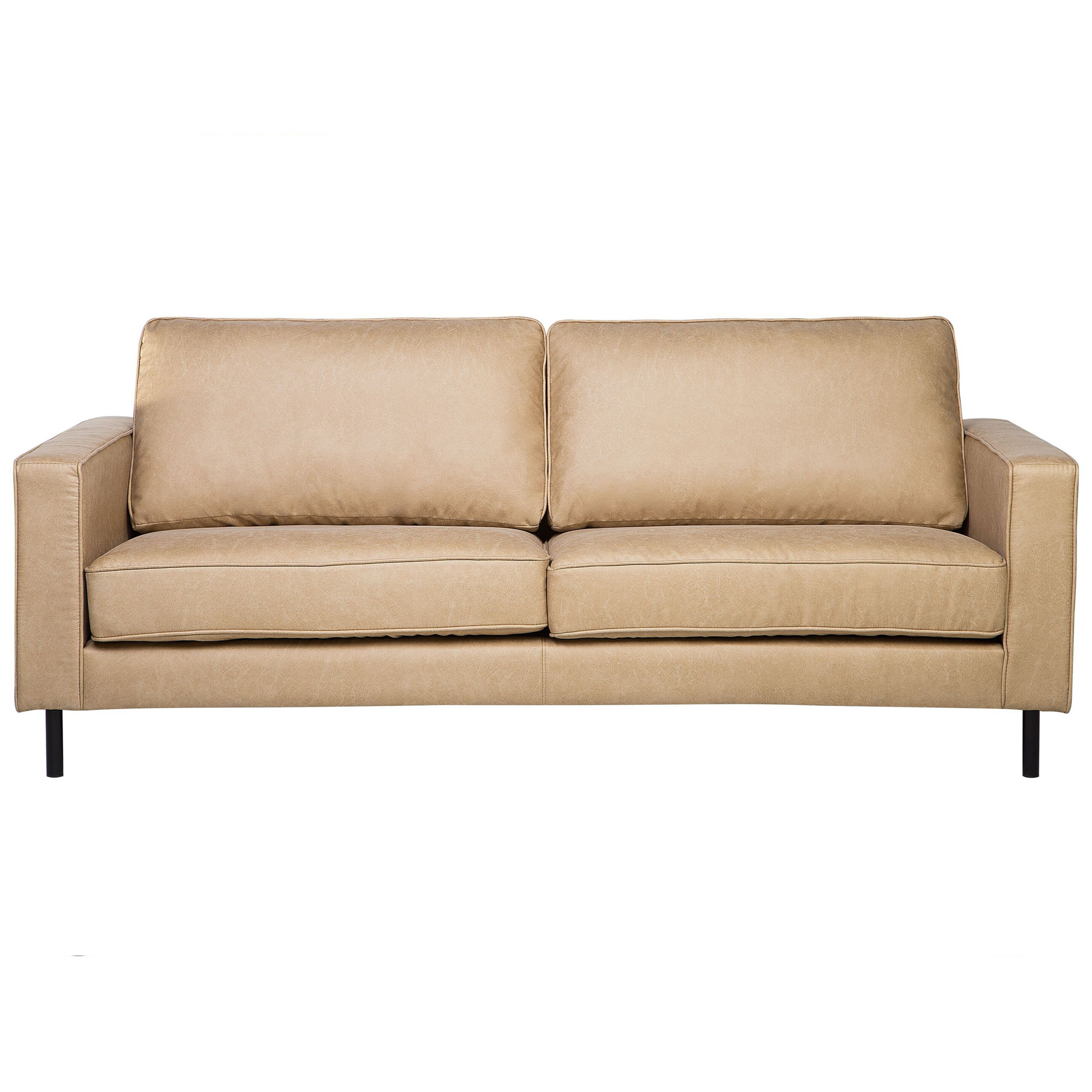 Soffa 3-sits SAVALEN Konstläder Beige