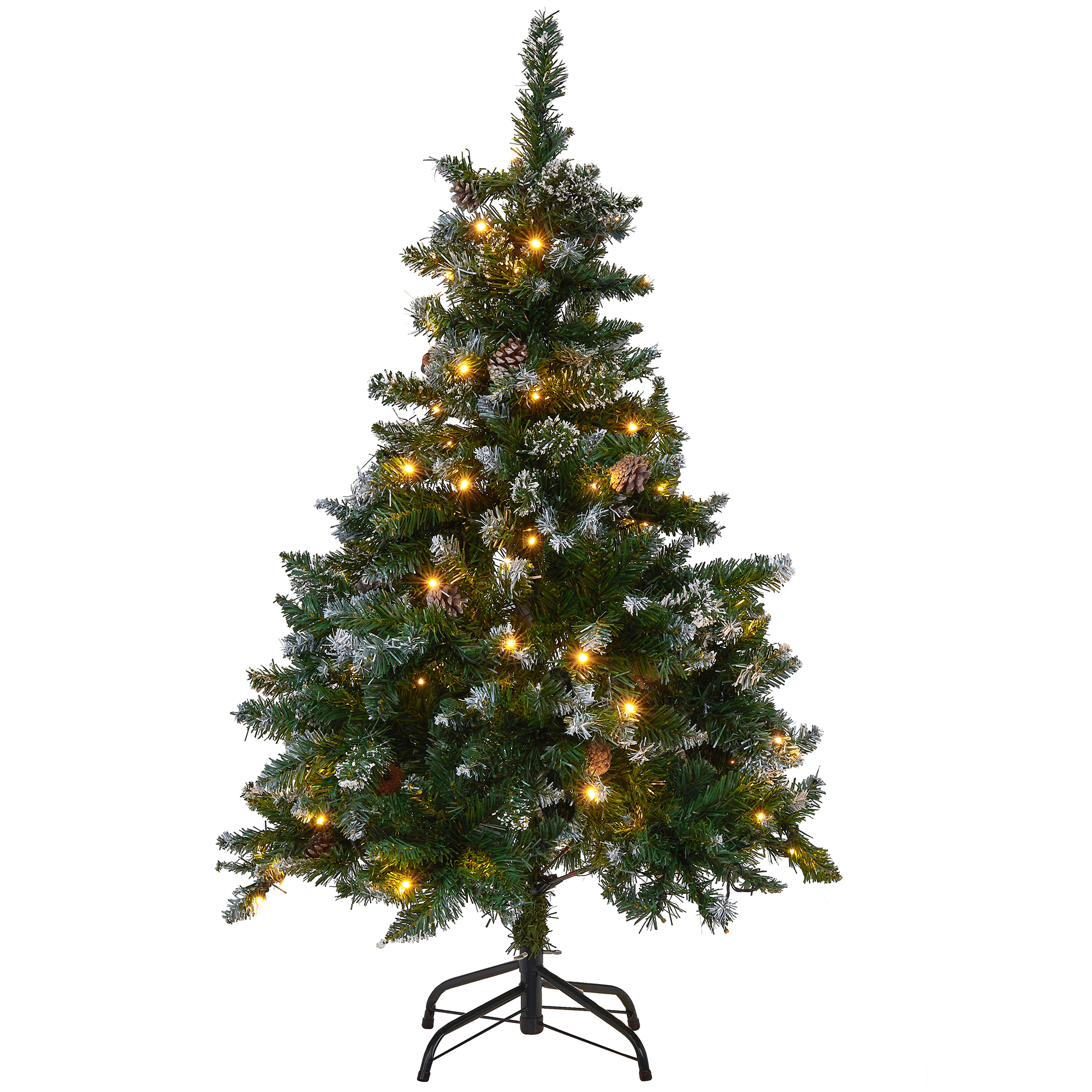 Konstgjord julgran LED PALOMAR 120 cm Mörkgrön