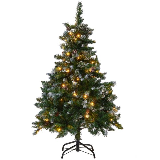 Konstgjord julgran LED PALOMAR 120 cm Mörkgrön
