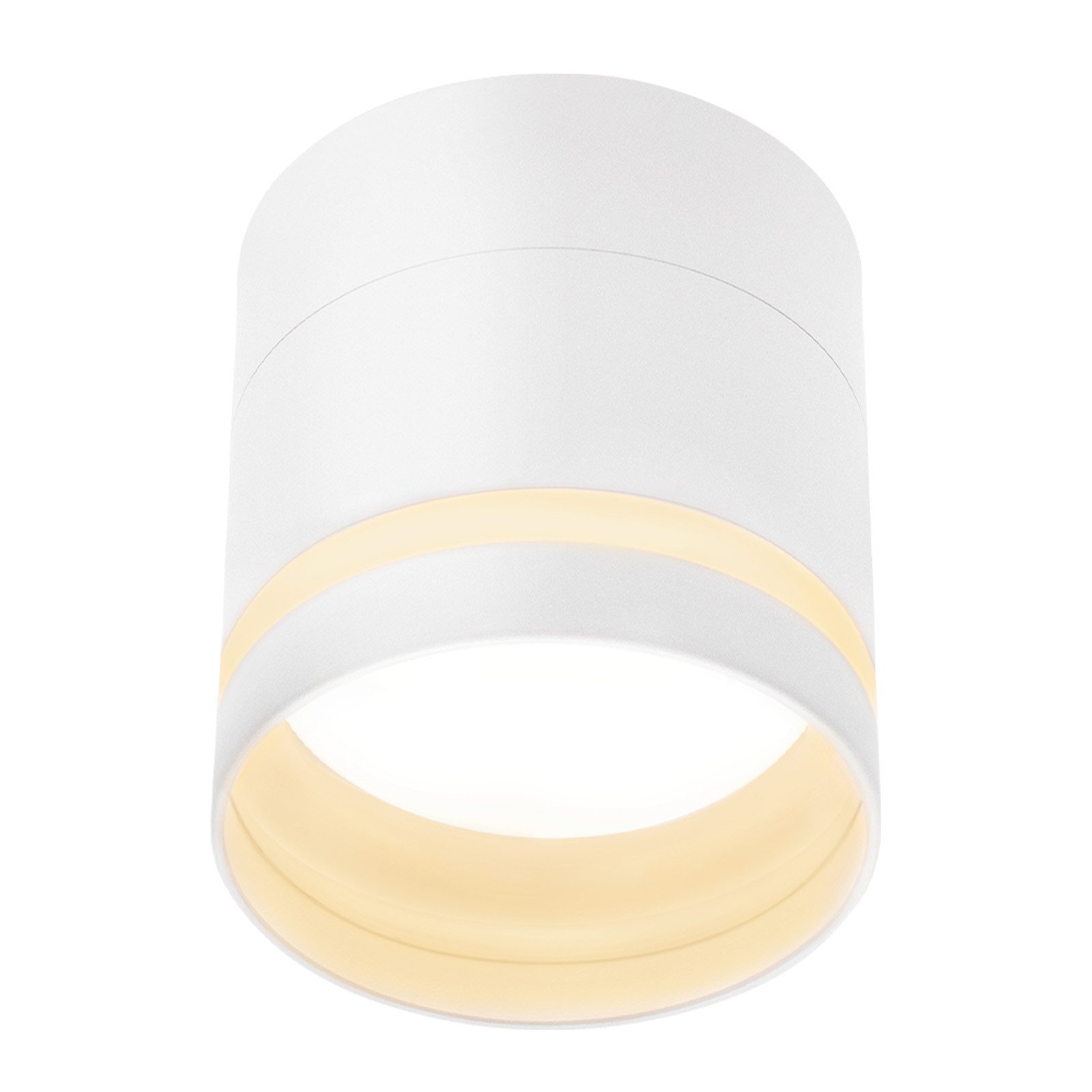 NETTLIFE LED-utanpåliggande spotlight rund takspotlight vit 5 W liten utanpåliggande spotlight i akryl