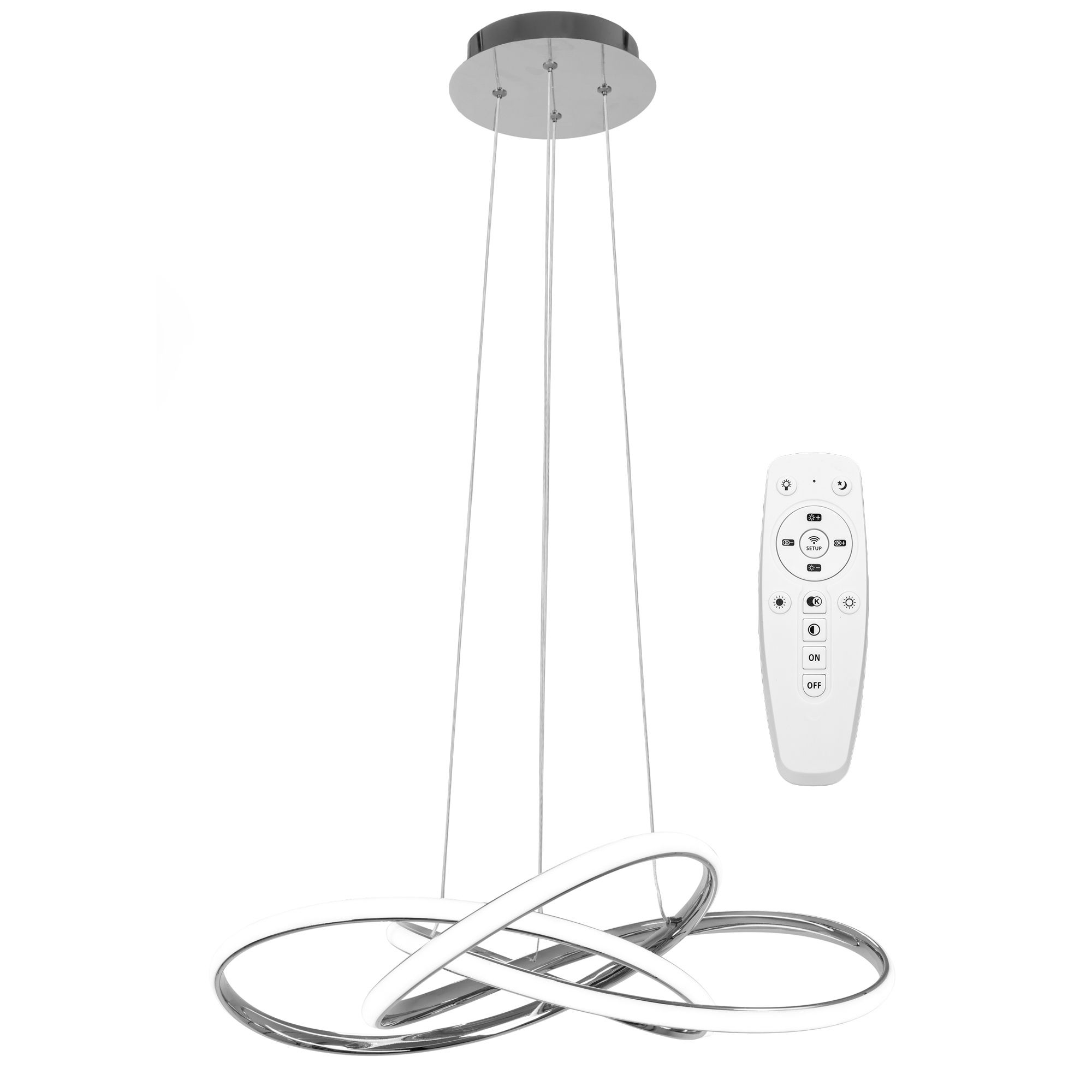 TOOLIGHT hängande taklampa APP816-CP NODE LED Krom 13x60x70cm