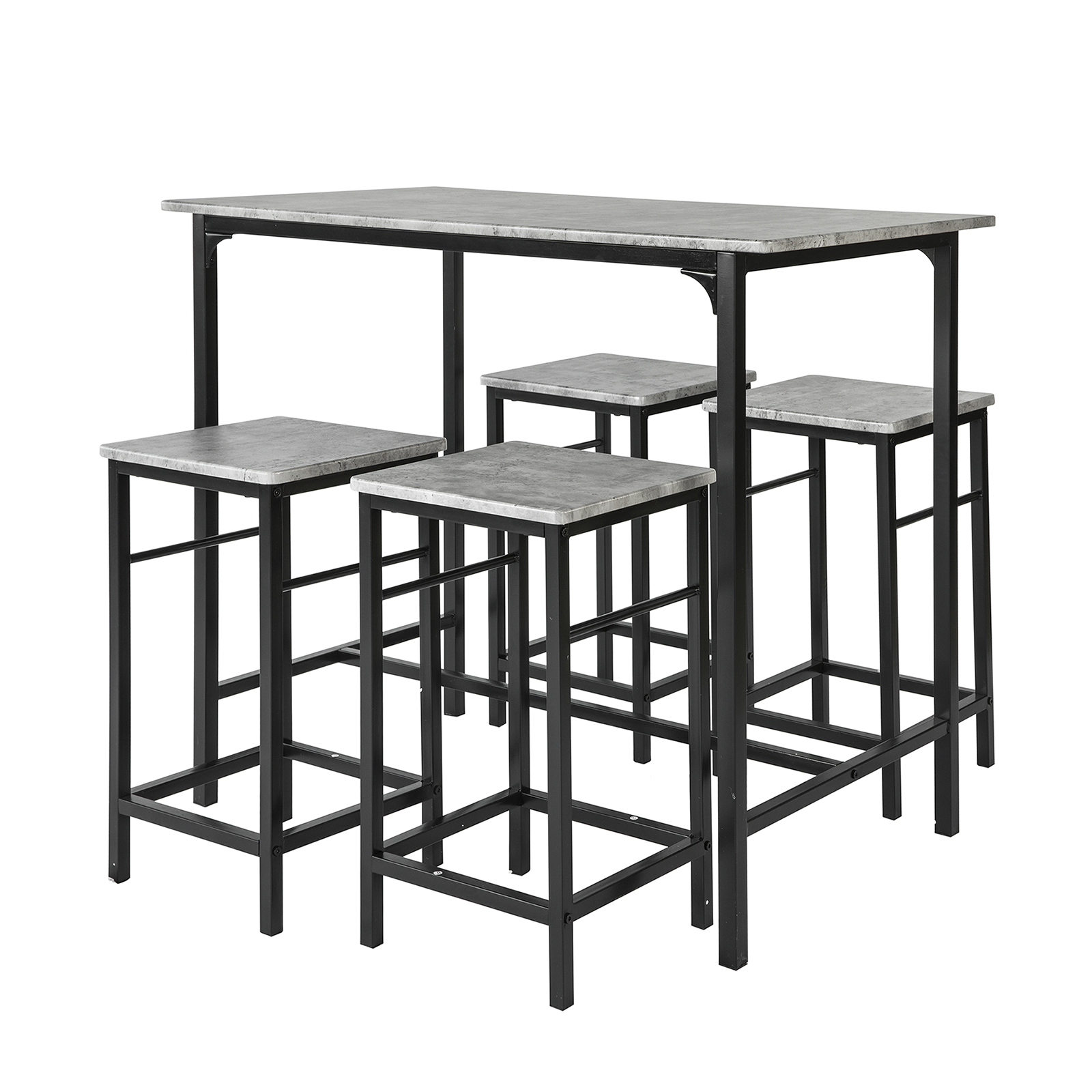 SoBuy Barbord och 4 pallar, Matgrupp, Testad för 120 kg, OGT11-HG