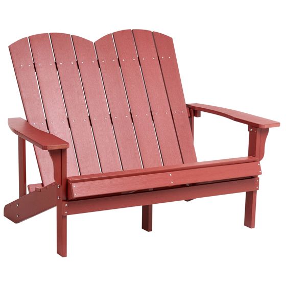 Trädgårdsbänk ADIRONDACK 125 cm Röd