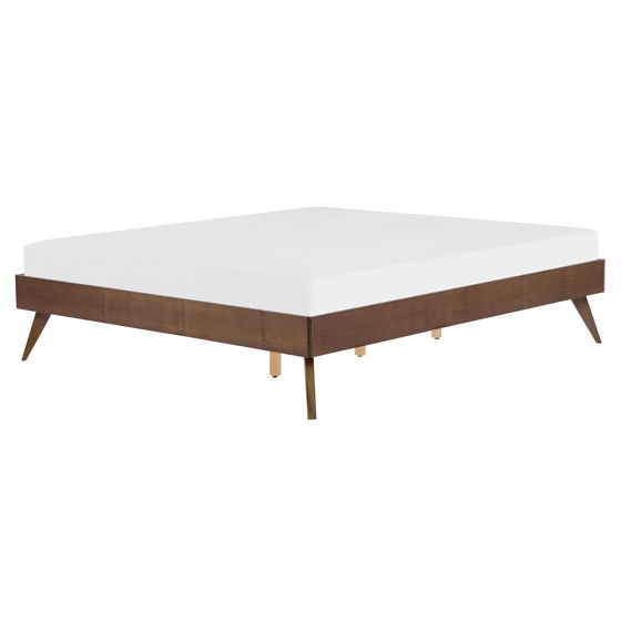 Säng utan huvudgavel BERRIC 160 x 200 cm Mörk askfanér