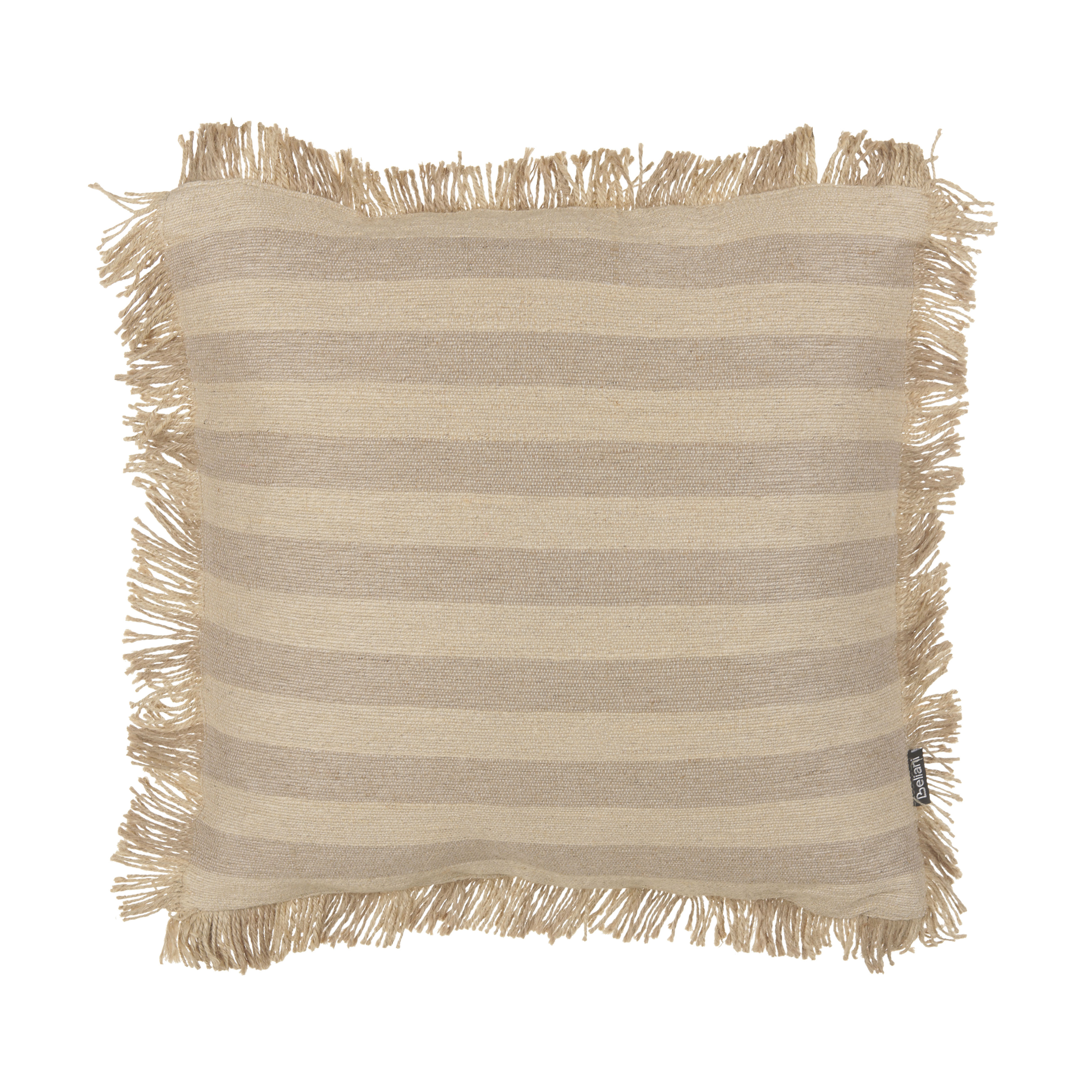 Prydnadskudde CIRSIUM 45 x 45 cm Jute Beige Randigt