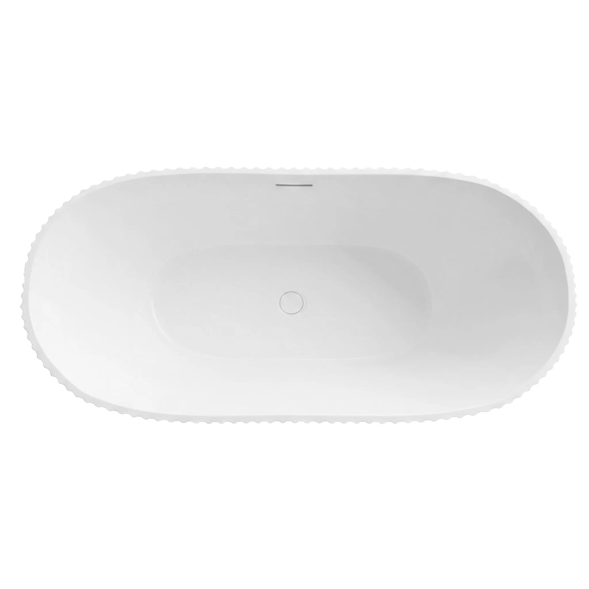 REA Fristående Badkar Atena 170 med svart badkarspropp Vit, 170x73x71cm
