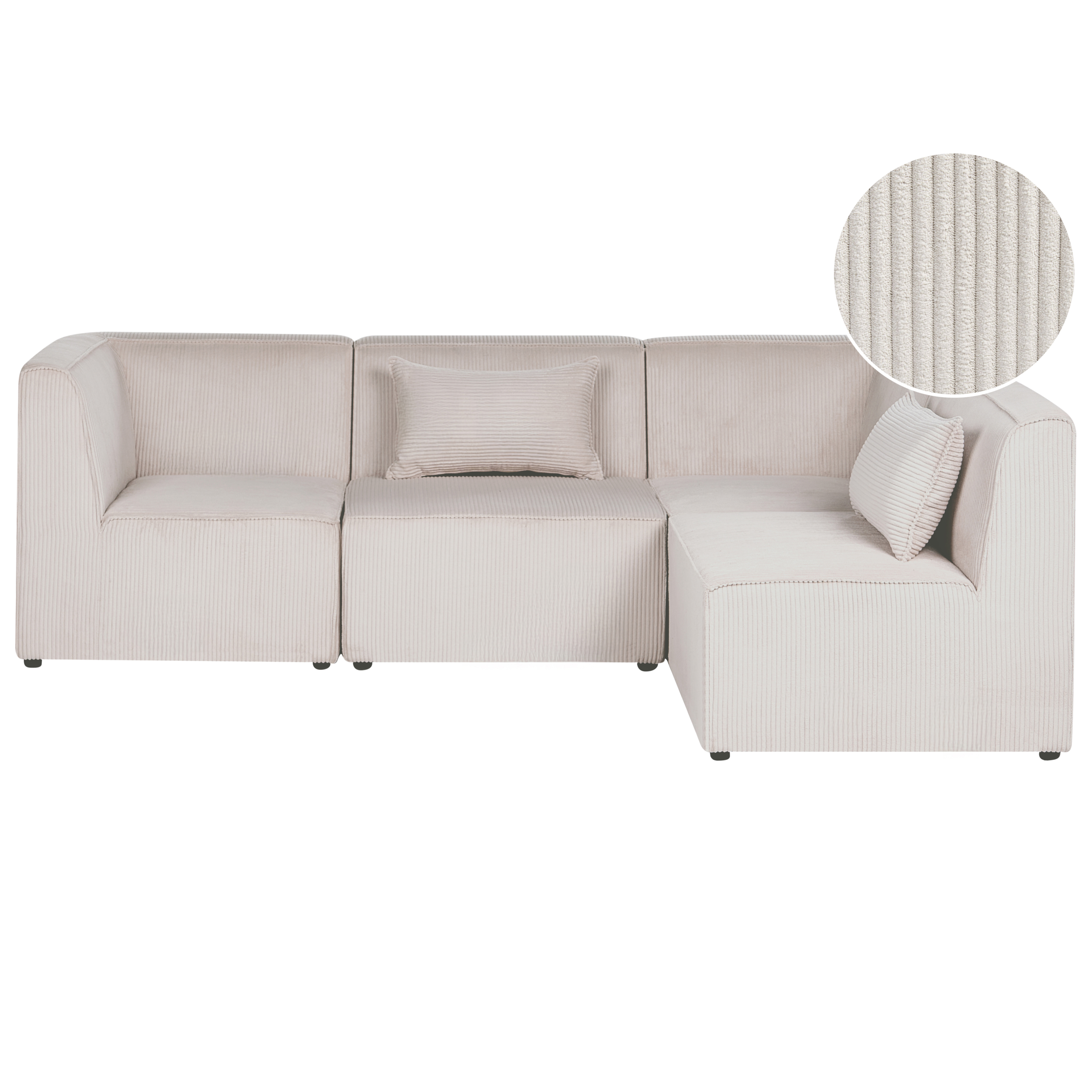 Modulär hörnsoffa 4-sits LEMVIG Manchester Beige Vänstervänd