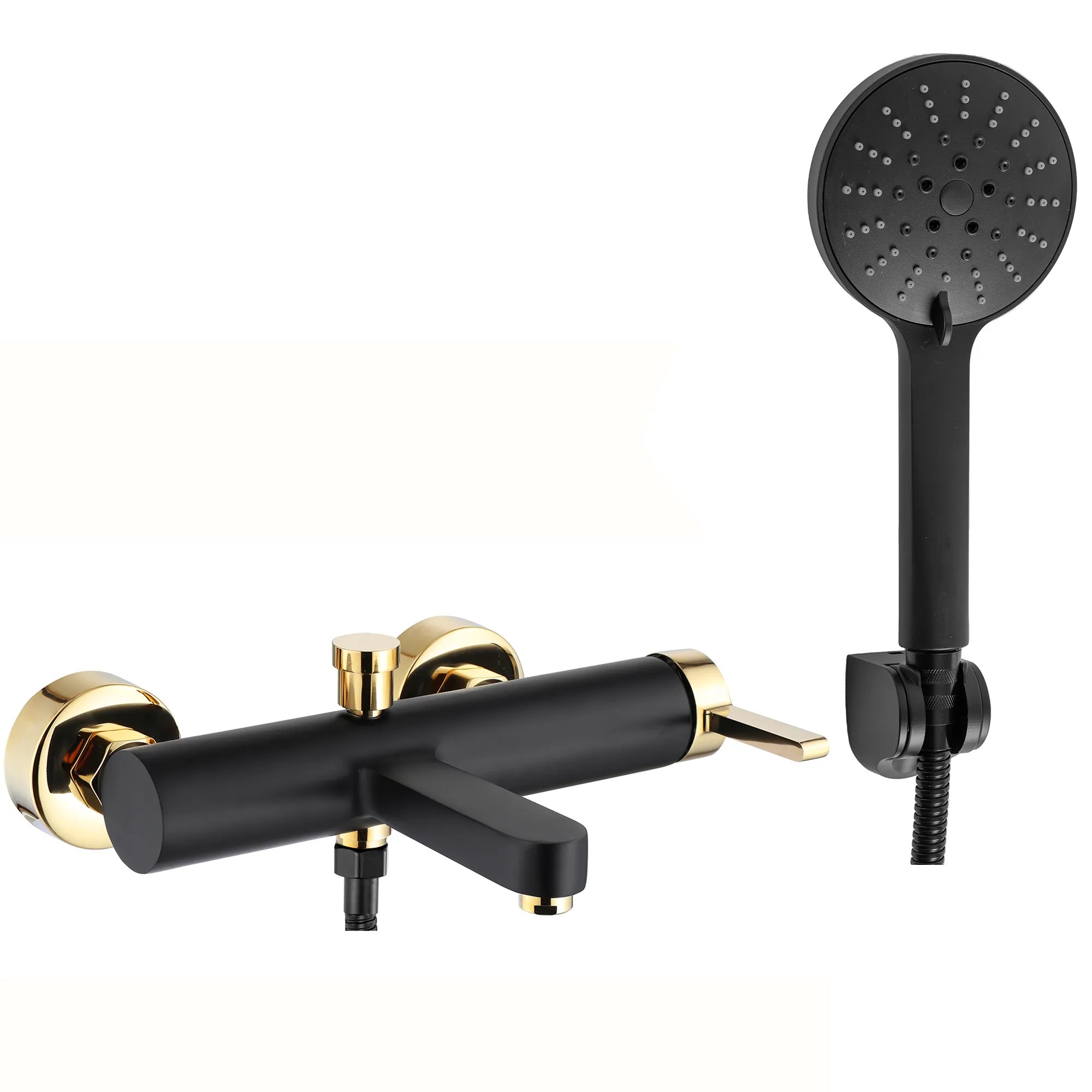 REA Badkarsblandare MY1806-3BG POLO Svart/Guld, 18,5x24x6cm