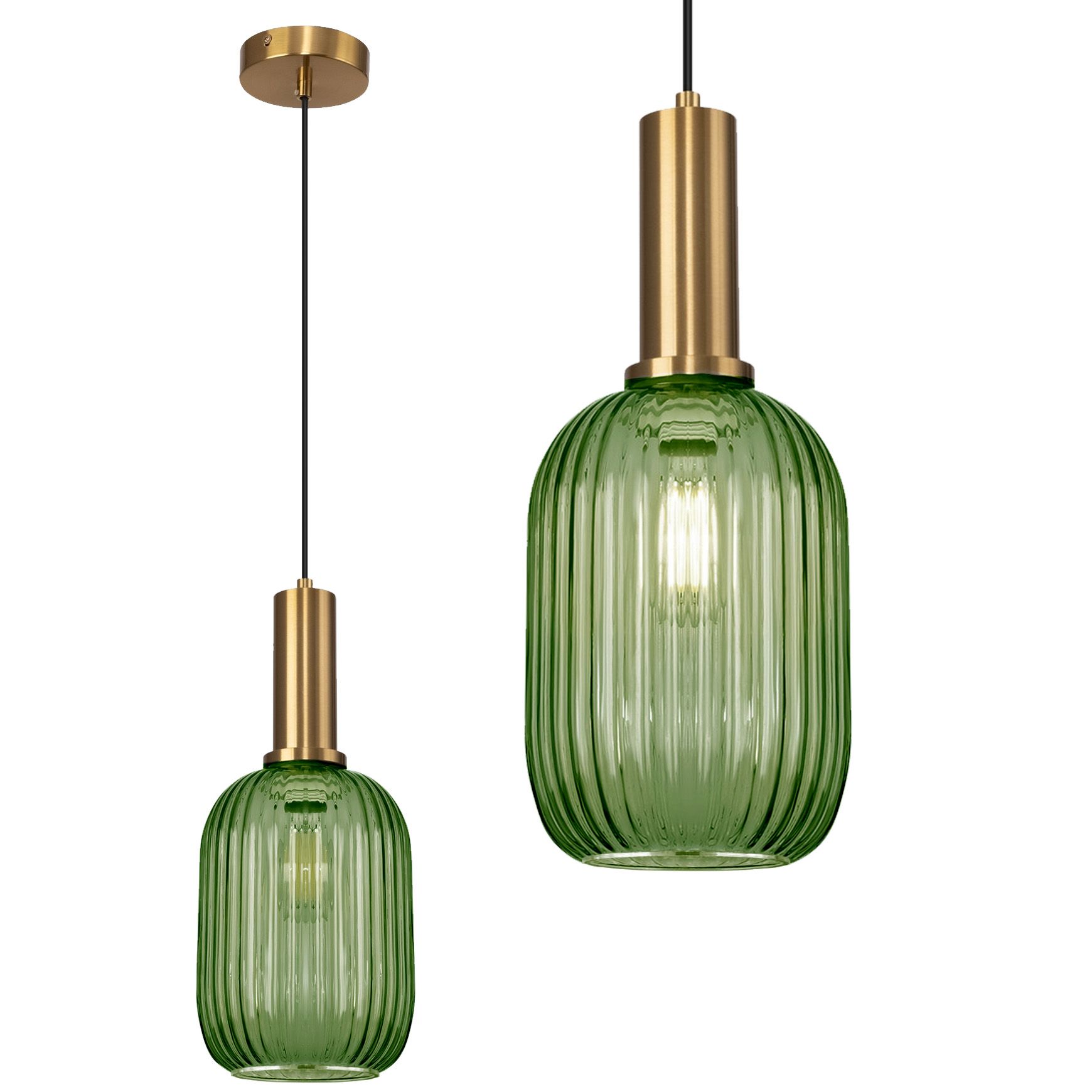 TOOLIGHT hängande taklampa APP459-1CP Grön 20x14x34cm