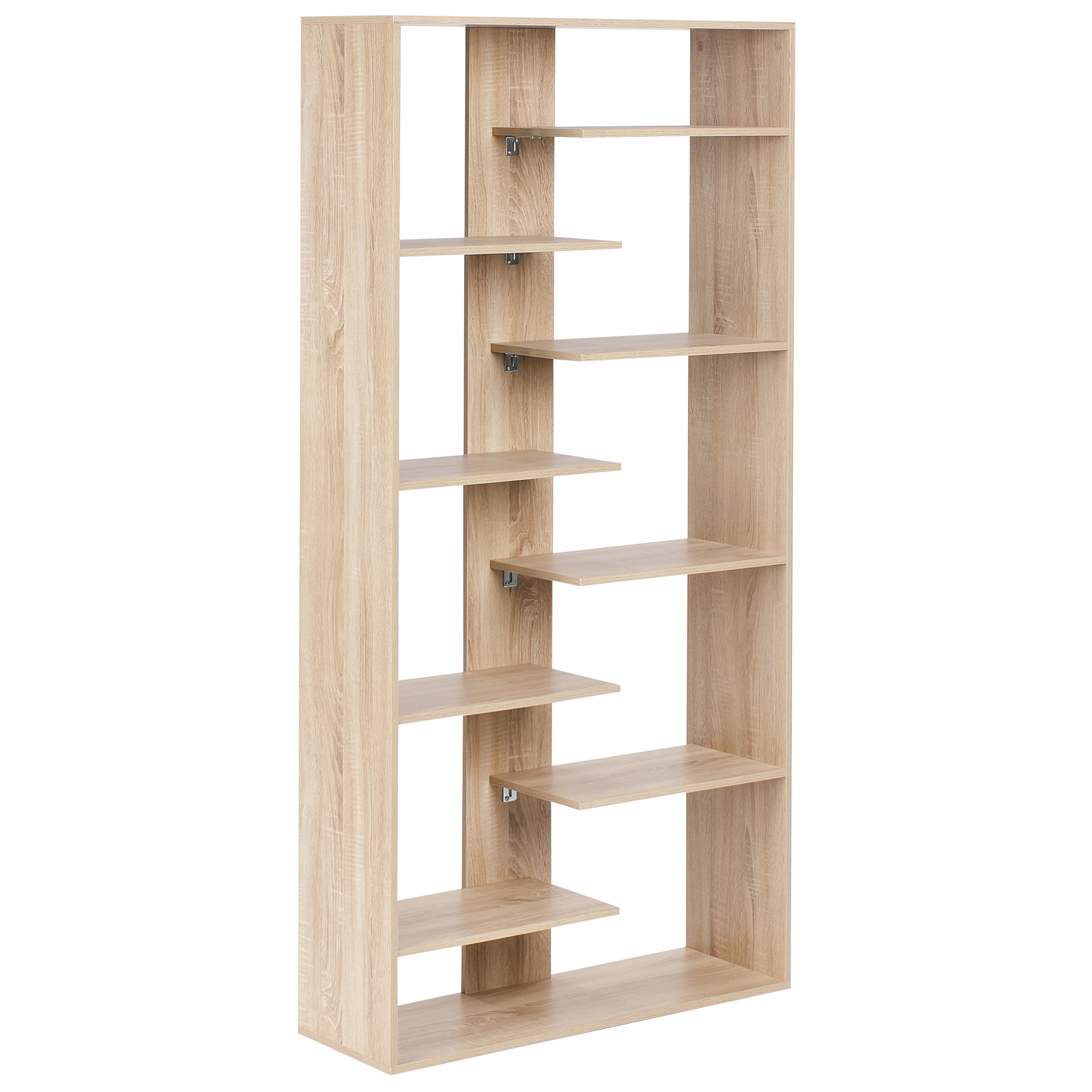 Bokhylla med 8 hyllor FONTAS 180 cm Ljusbrun