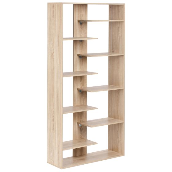 Bokhylla med 8 hyllor FONTAS 180 cm Ljusbrun