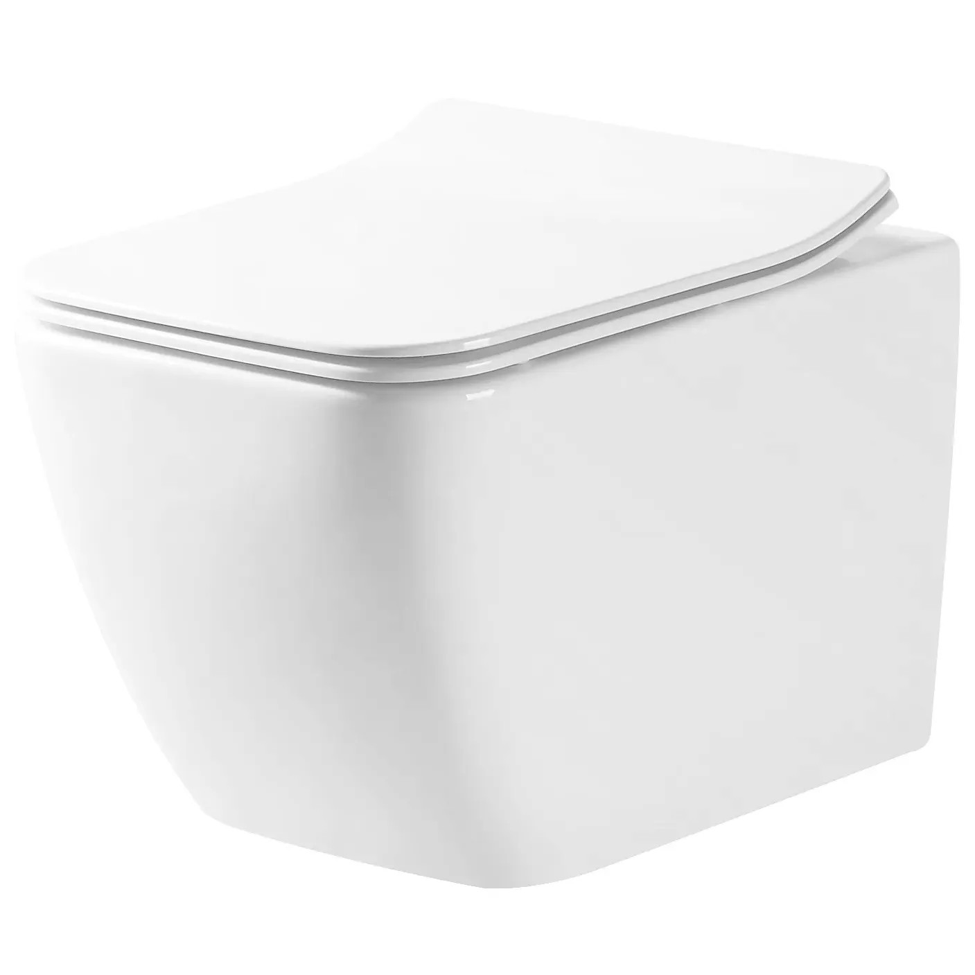 REA Vägghängd Toalettstol MARTIN RIMLESS DUROPLAST/SLIM/ZM Vit, 51x36,5x32,5cm