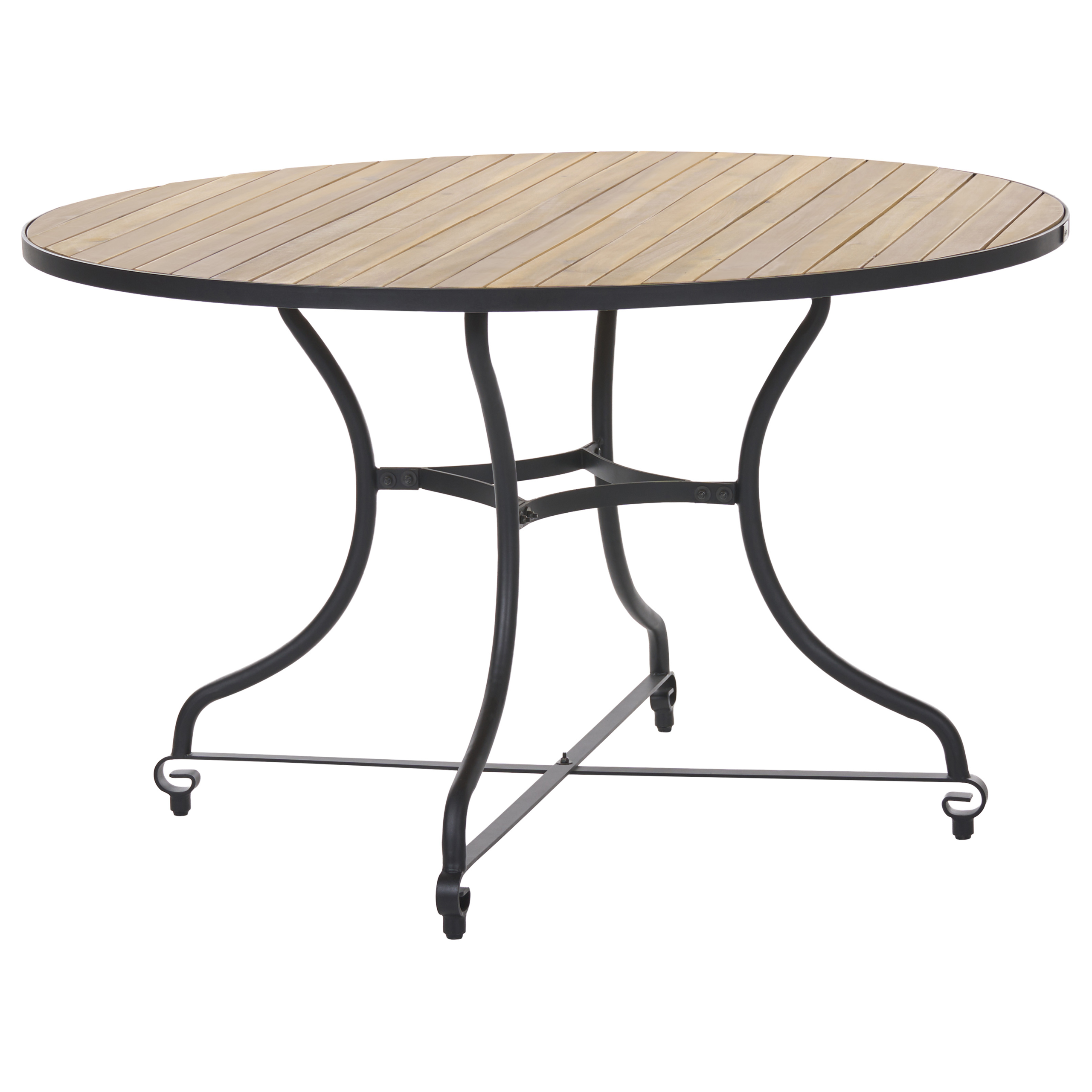 Trädgårdsmatbord LASCARI 120 cm 120 cm Akaciaträ Ljusbrun