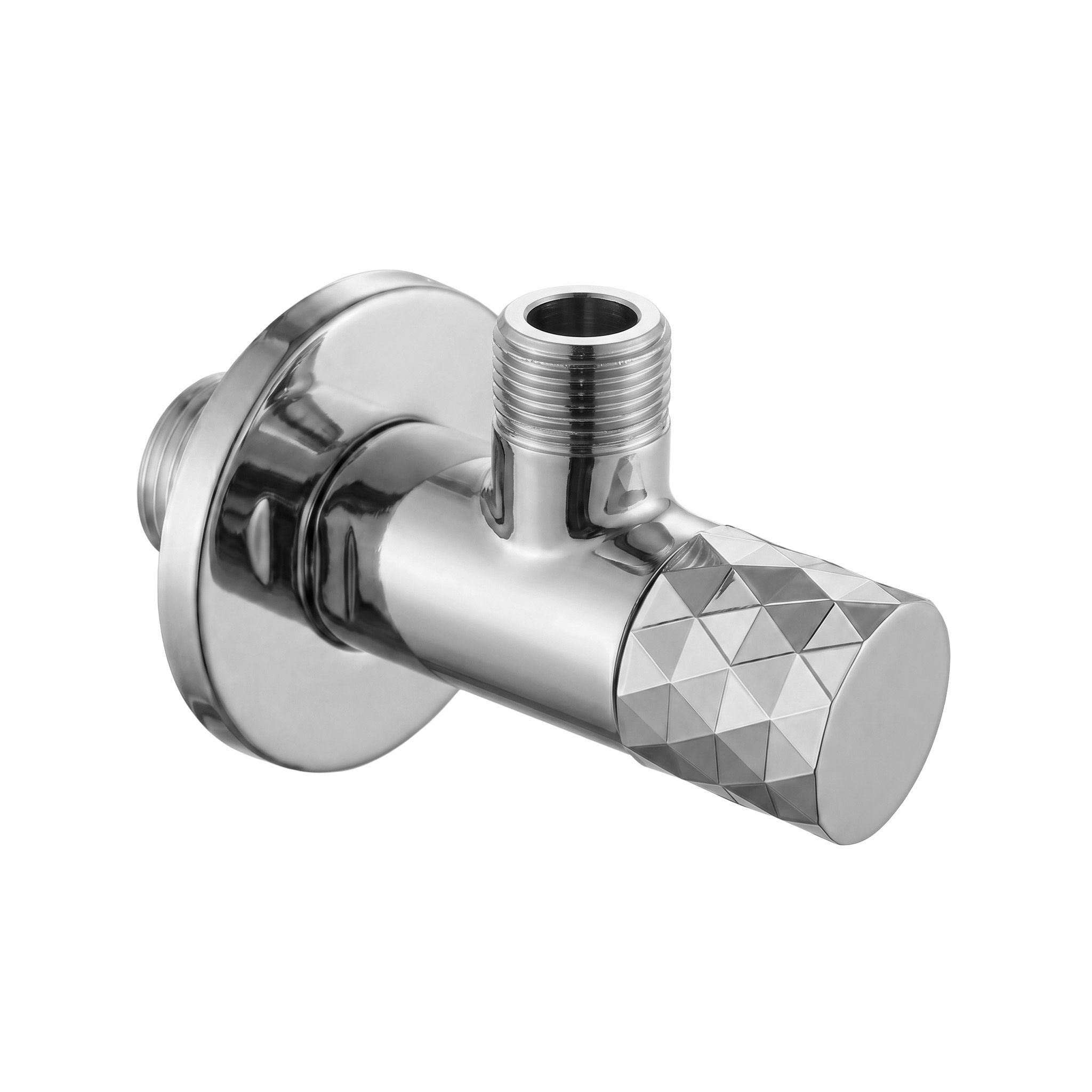 REA vinkelventil Diamond 03 1/2" x 3/8" , Krom, 6,8x5x4cm
