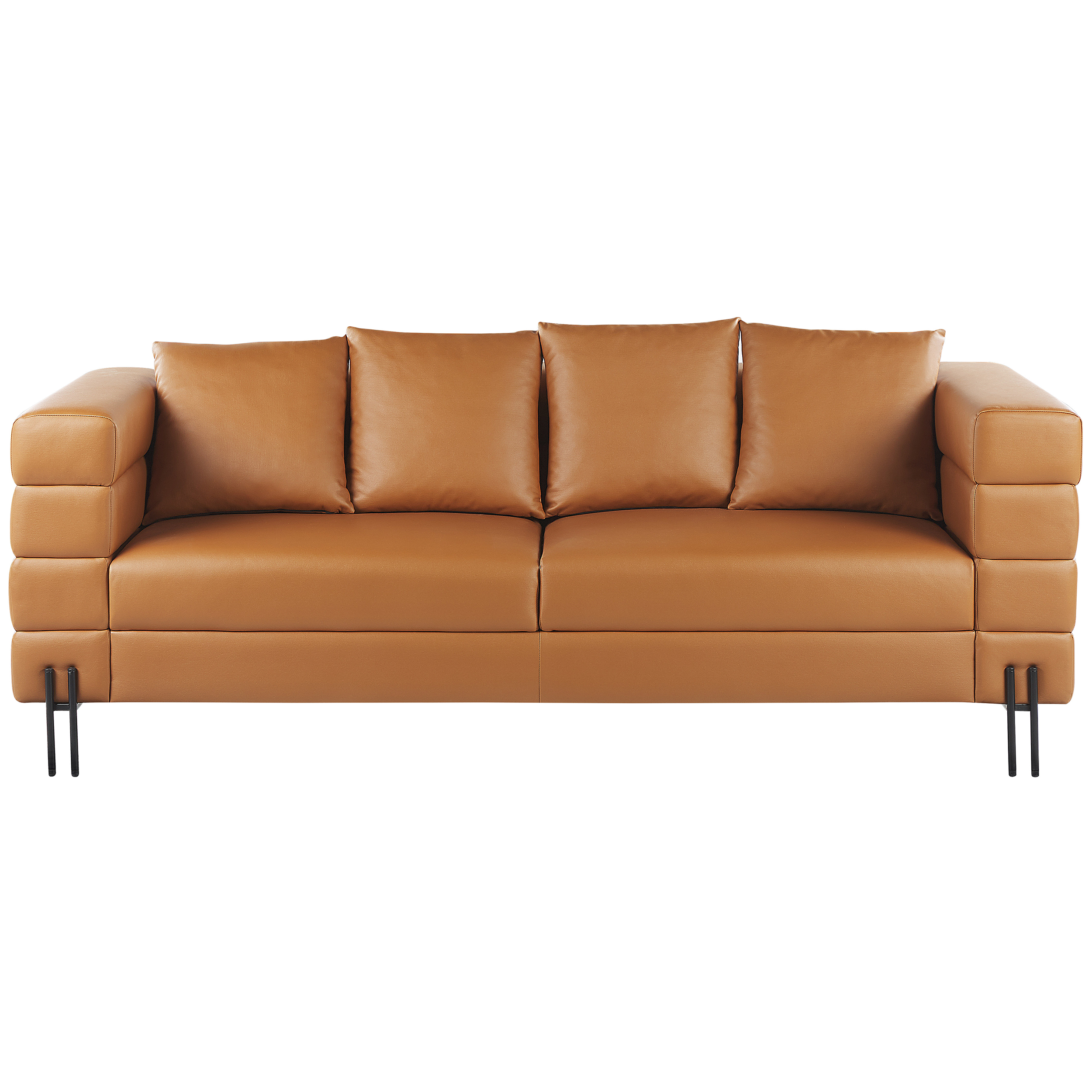 Soffa 3-sits GRANNA Konstläder Brun