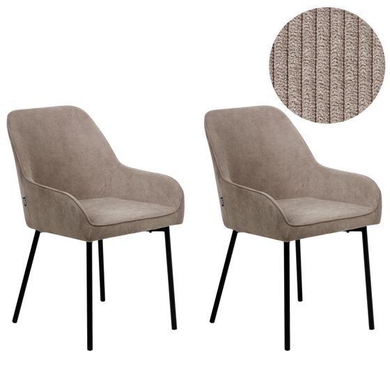 Set med 2 matstolar LOVERNA Manchester Beige