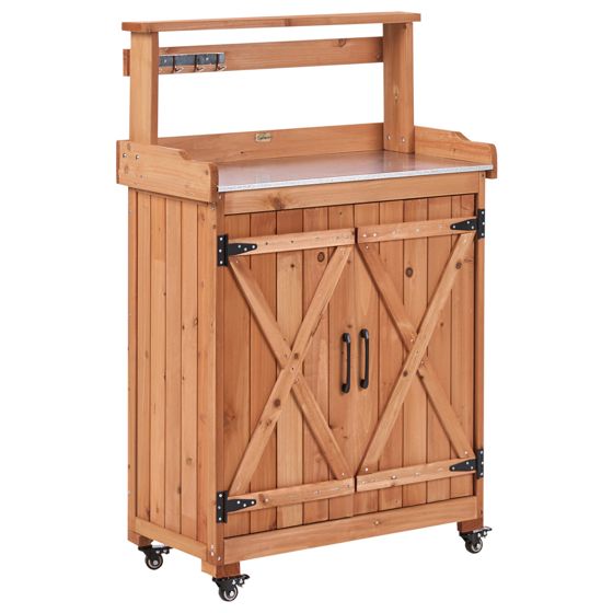 Planteringsbänk ALTOLIA 70 cm 119 cm Granträ Brun