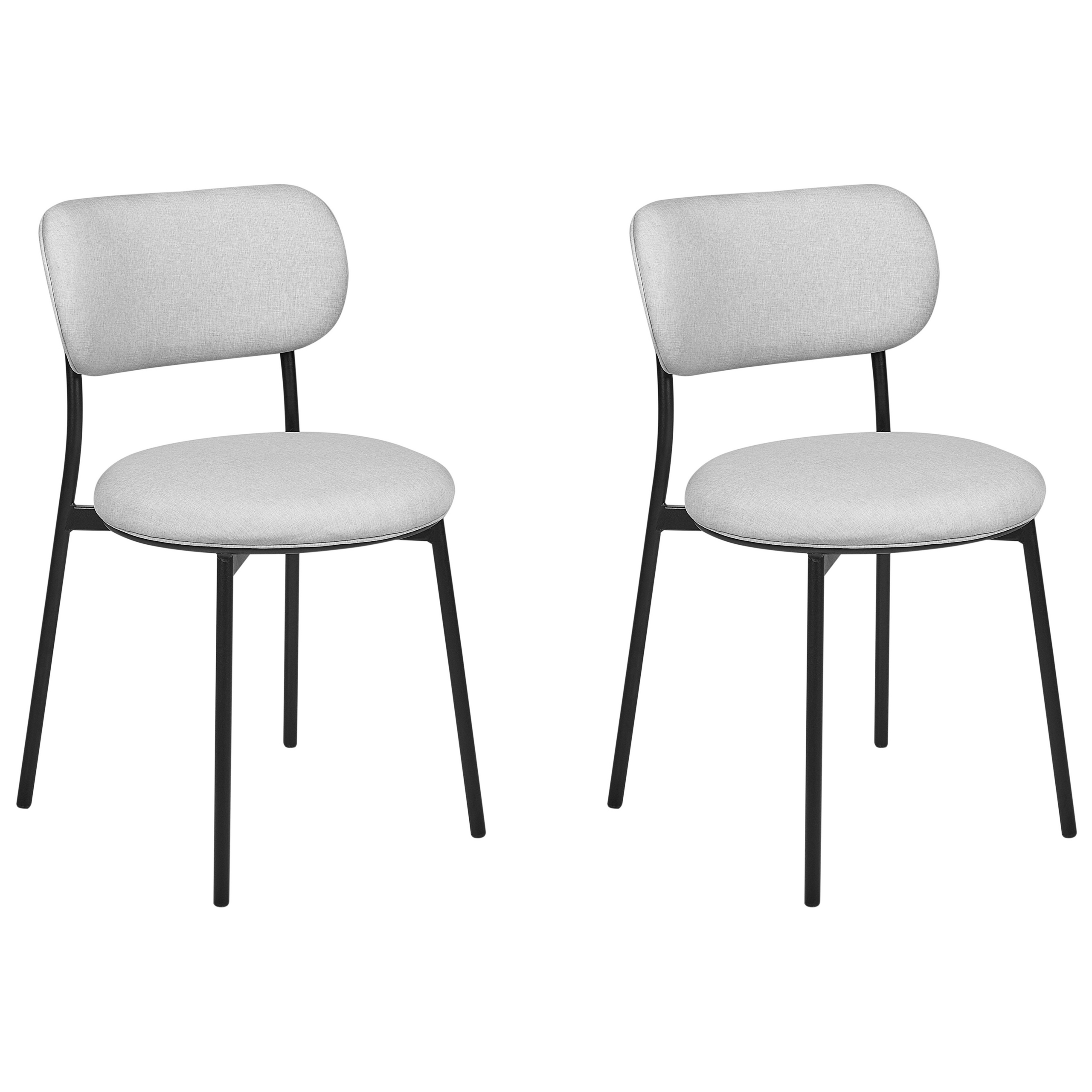 Set med 2 matstolar CASEY Ljusgrå