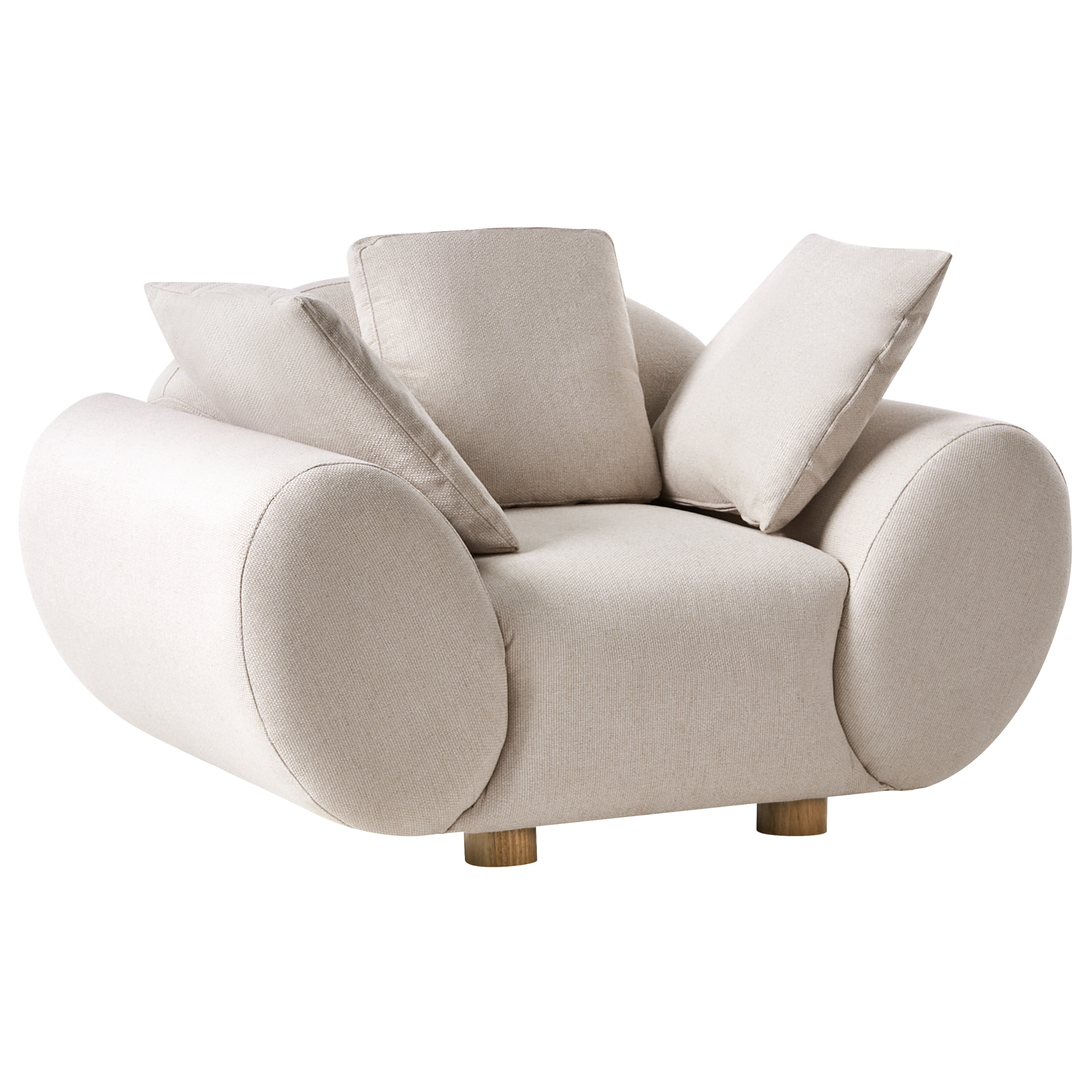 Fåtölj RINGEL med kuddar Beige