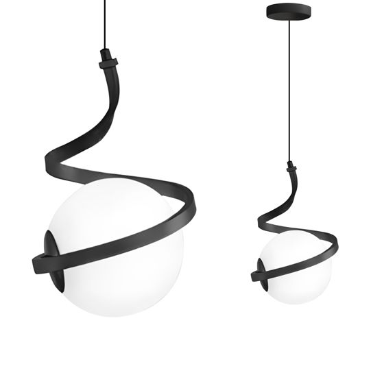 TOOLIGHT hängande taklampa APP1732-1CP Svart/Krom 19x18x29cm