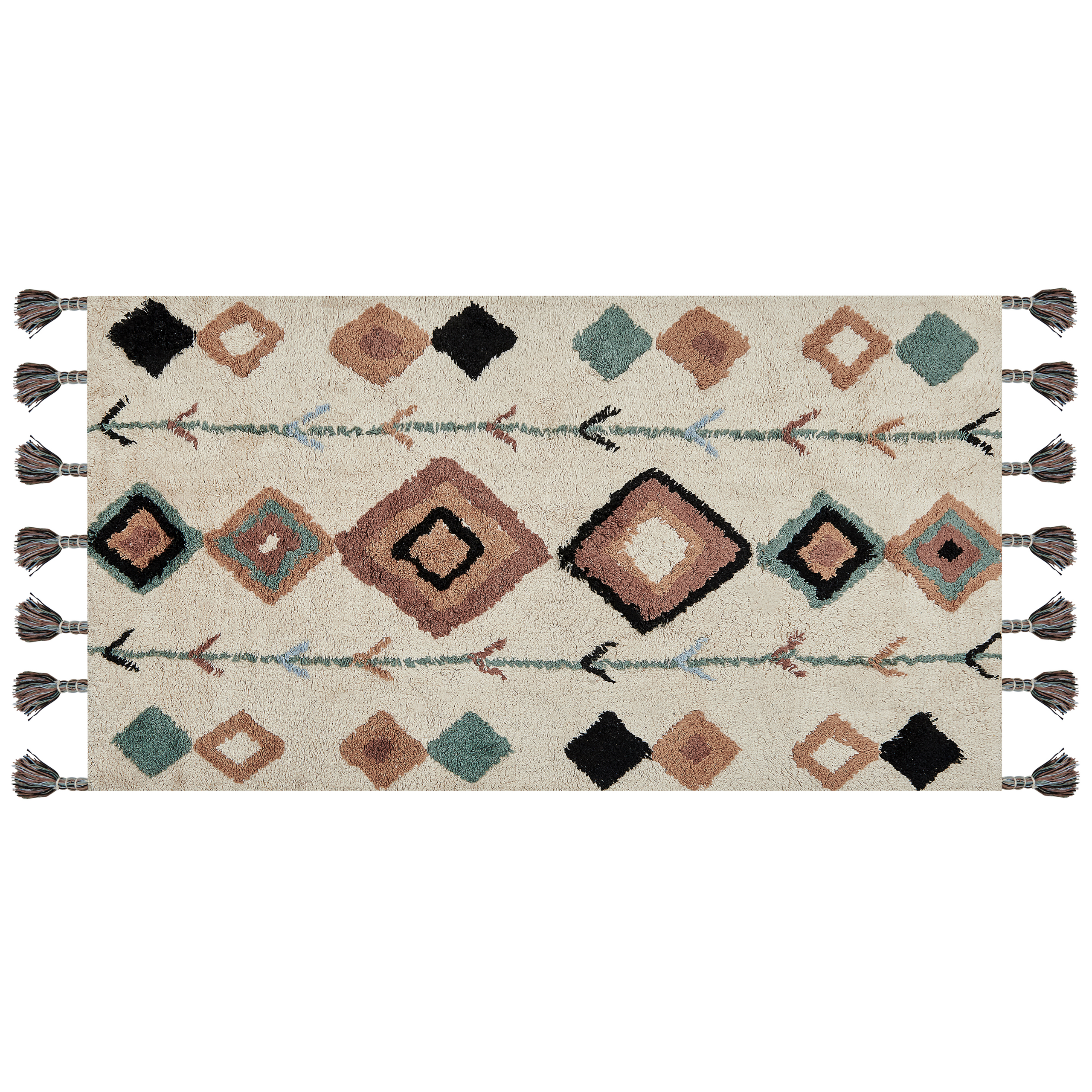 Matta ESKISEHIR Beige 80 x 150 cm Bomull