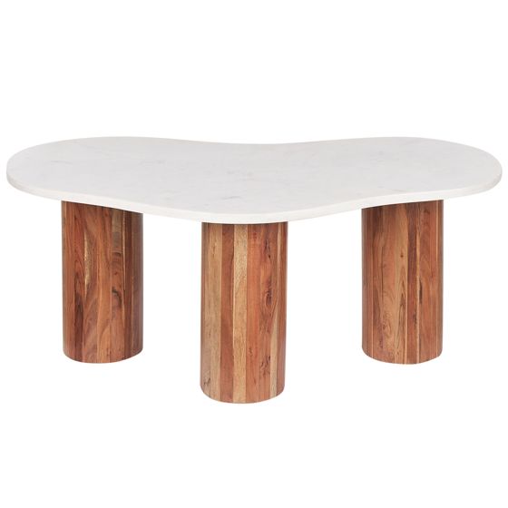 Soffbord CASABLANCA Marmor Vit
