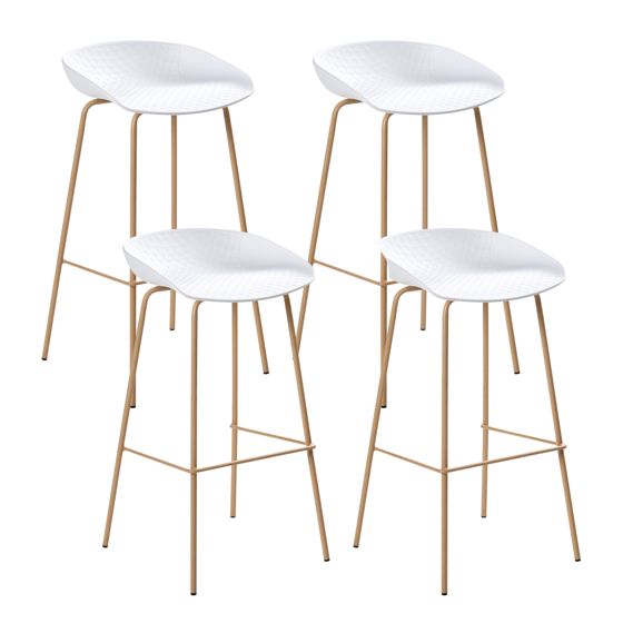 Set med 4 barstolar VENLO Vit