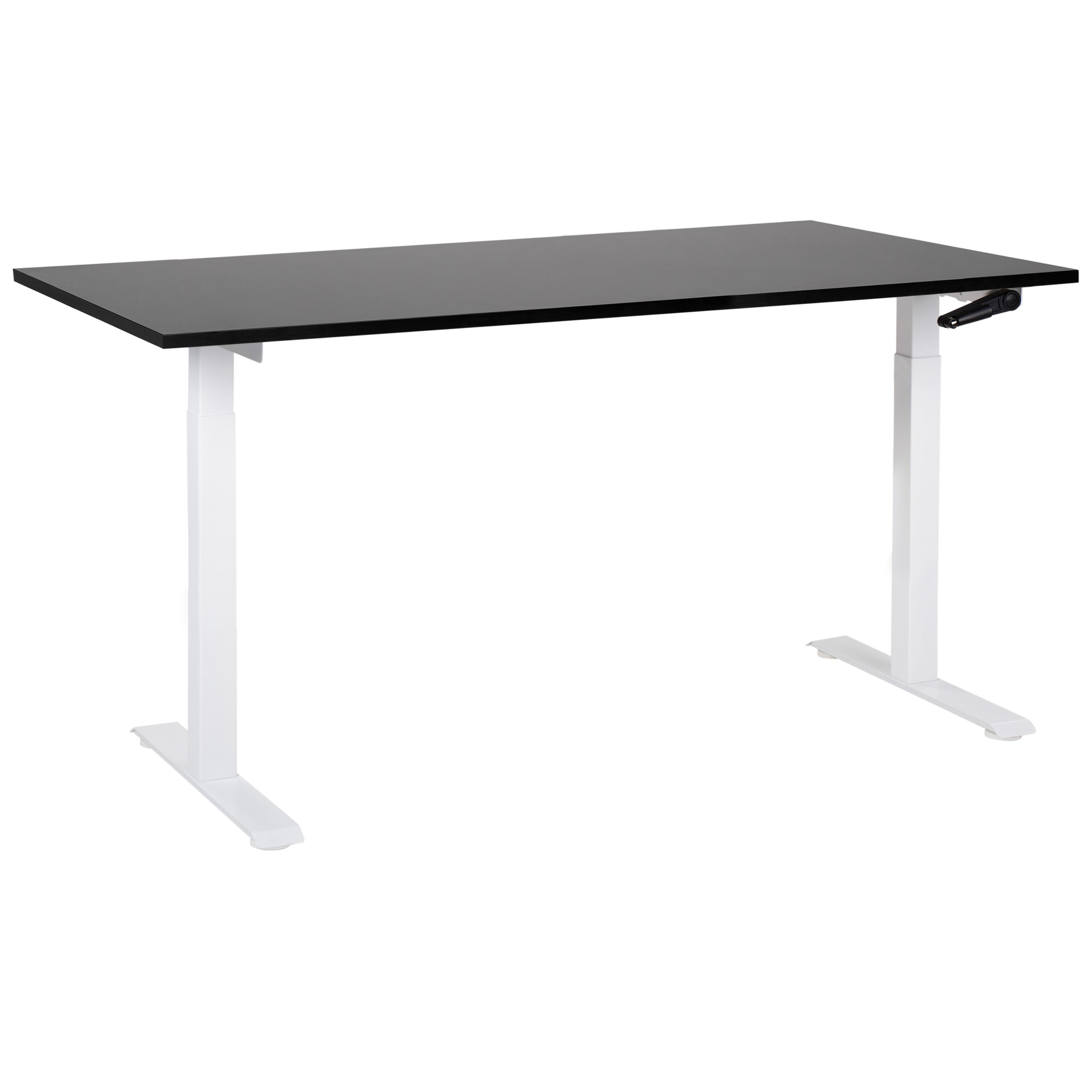 Manuellt höj- och sänkbart skrivbord DESTINES 160 cm 72 cm Svart/ Vit