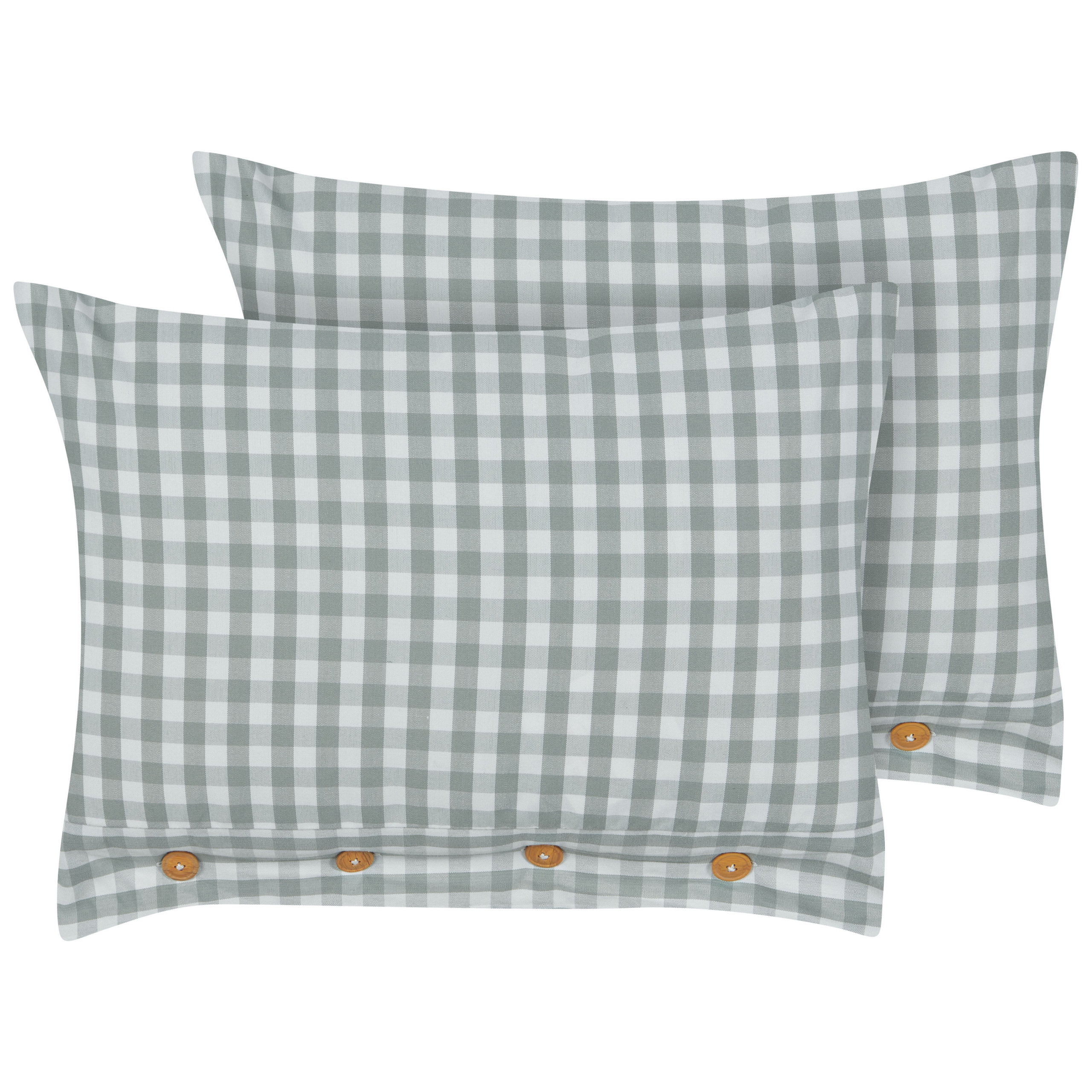 Set med 2 prydnadskuddar TALYA 40 x 60 cm Mintgrön Rutigt tryck