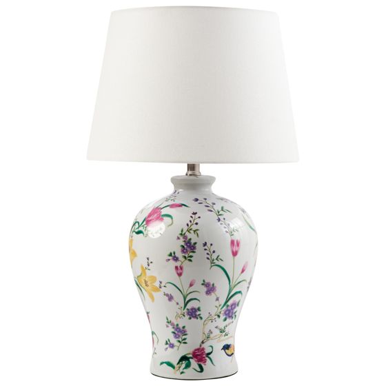 Bordslampa FEBROS Porslin Vit