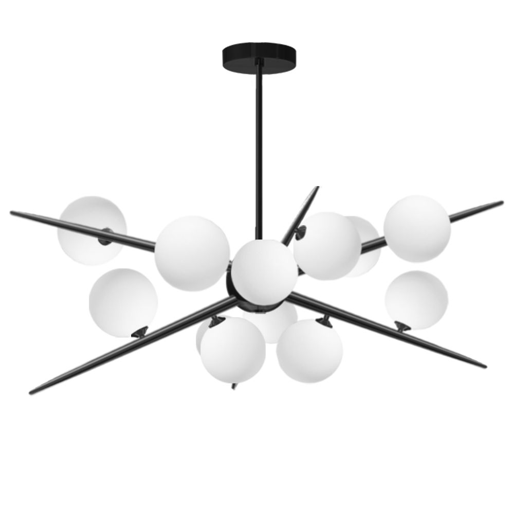 TOOLIGHT hängande taklampa APP999-12CP Svart 65x70x90cm
